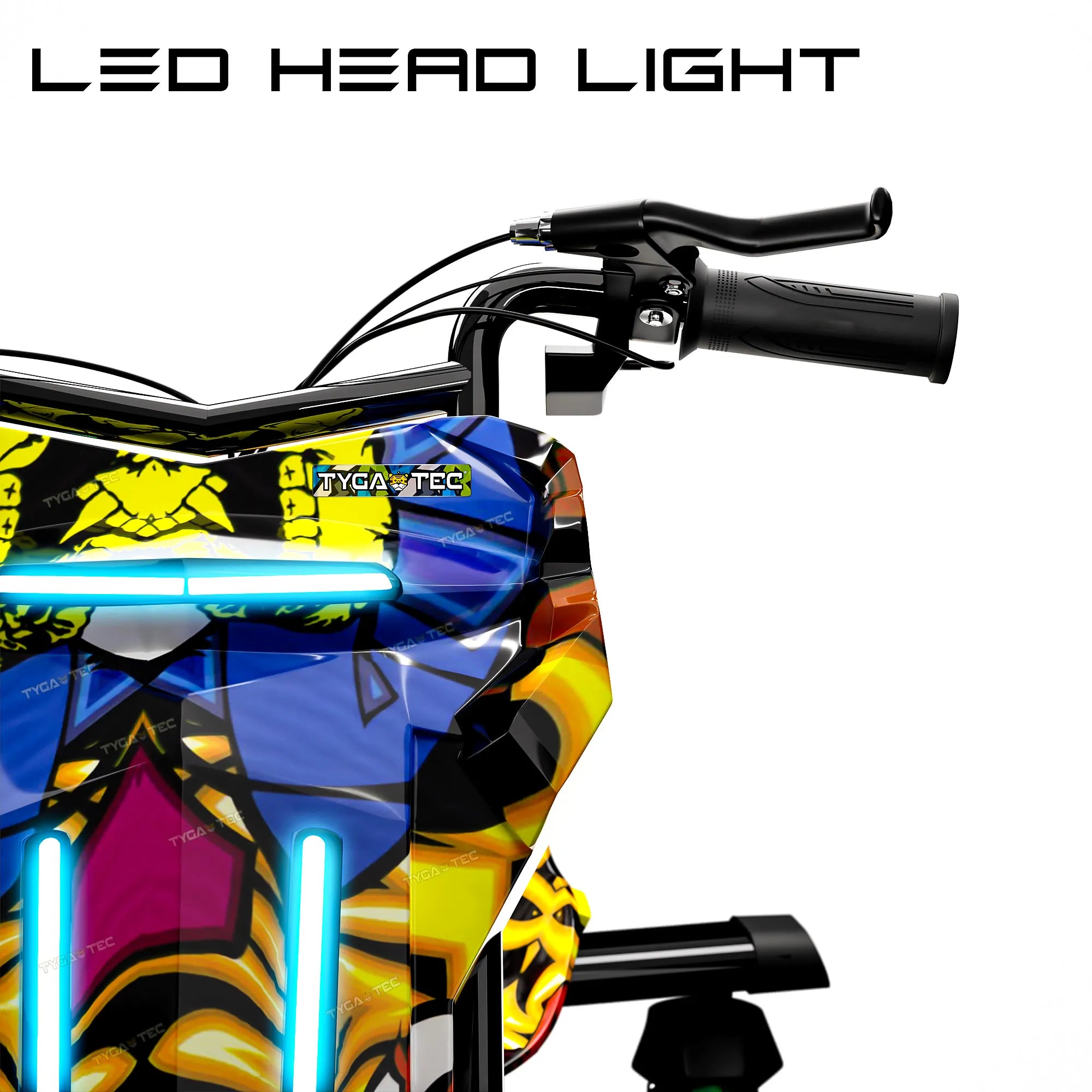 ( PRE-BOOK)- TYGATEC T9 3 WHEEL ELECTRIC 360 DRIFTER FOR KIDS AND ADULTS WITH LED LIGHT AND BLUETOOTH (Extreme Ed-hardy color)