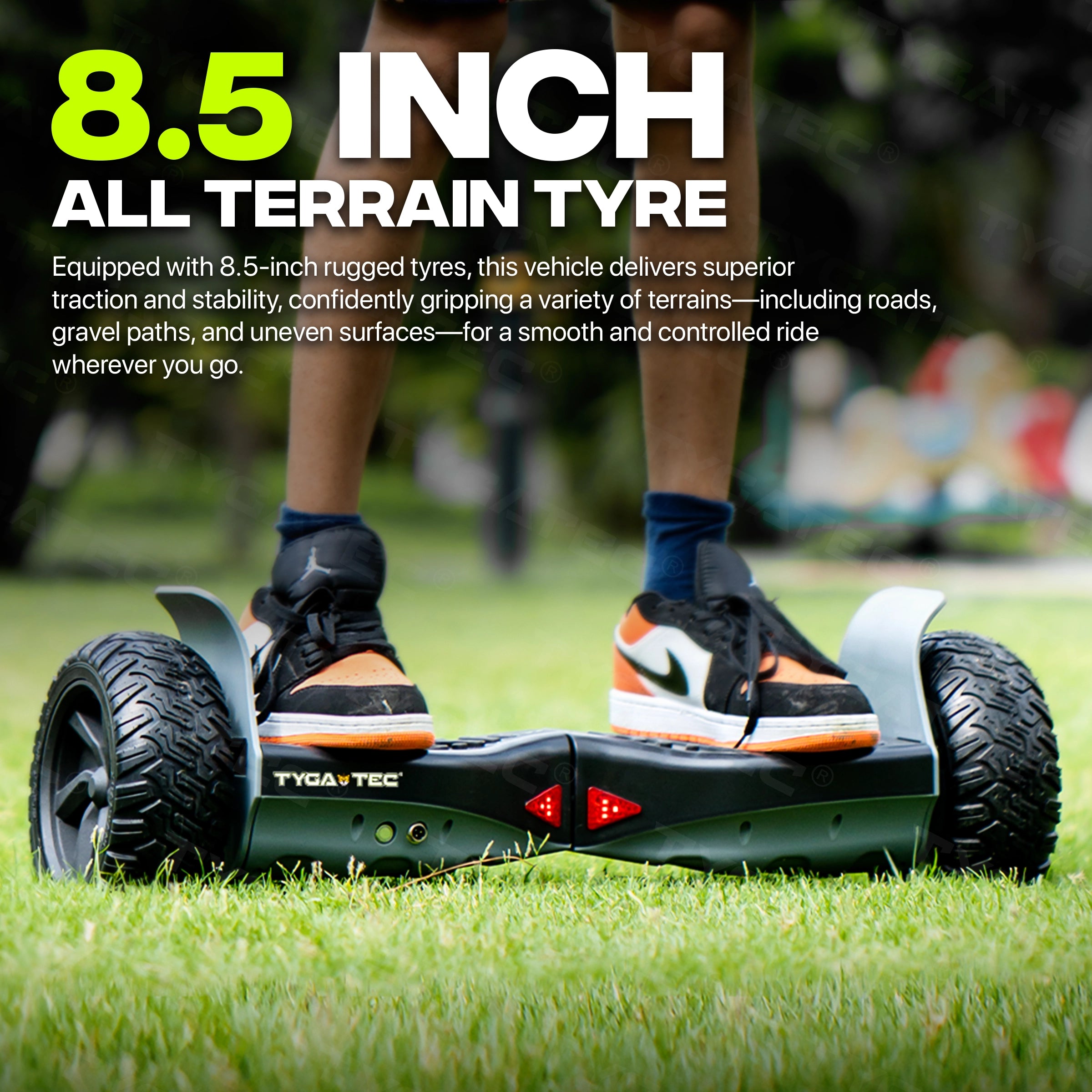 TYGATEC T6 Plus Off-Road SUV Hoverboard (APP CONNECTIVITY - Red and Blue Fire Color)