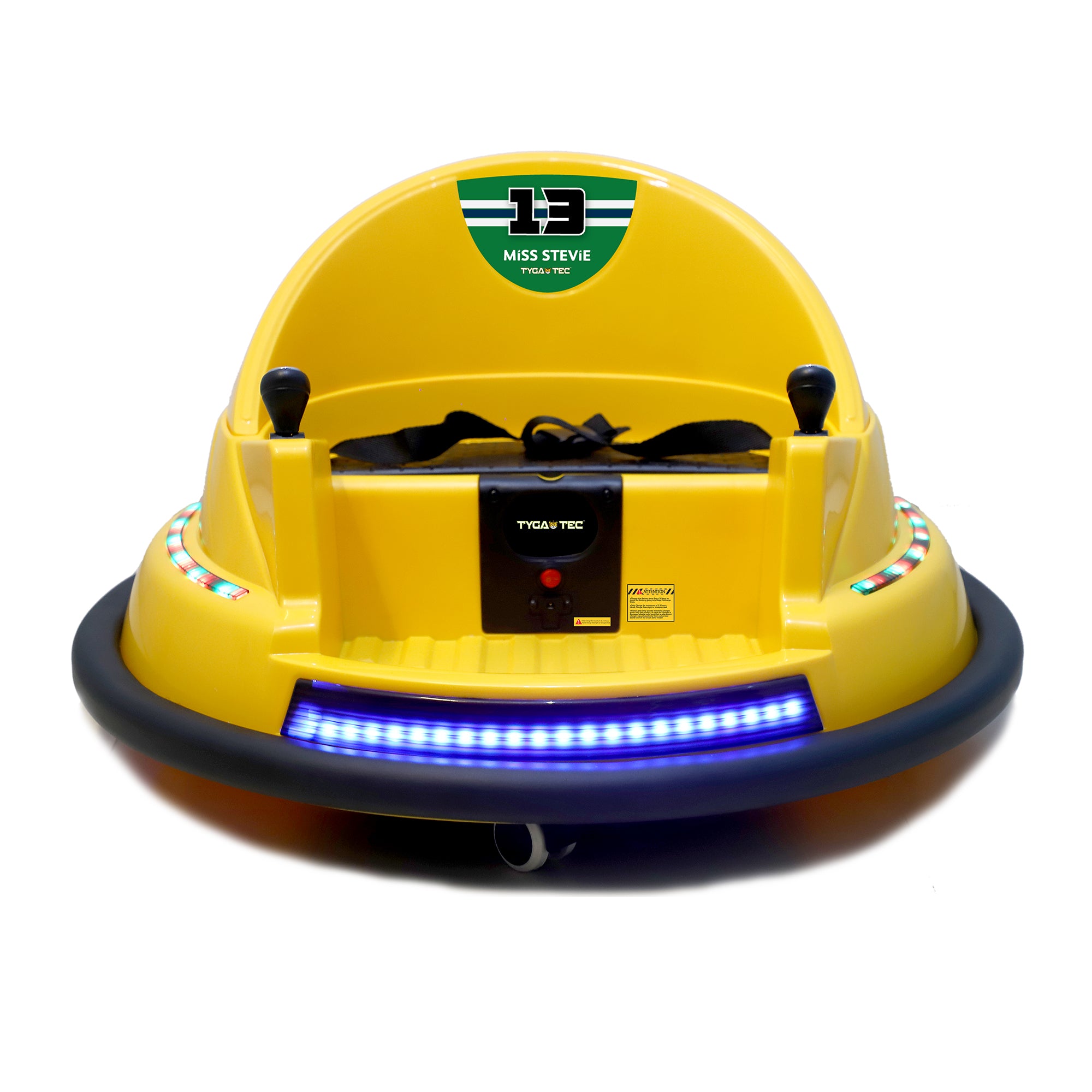 Tygatec electric Bumper Car for Kids &Toddlers with LED Lights and 360 degree Spin ( Yellow color )