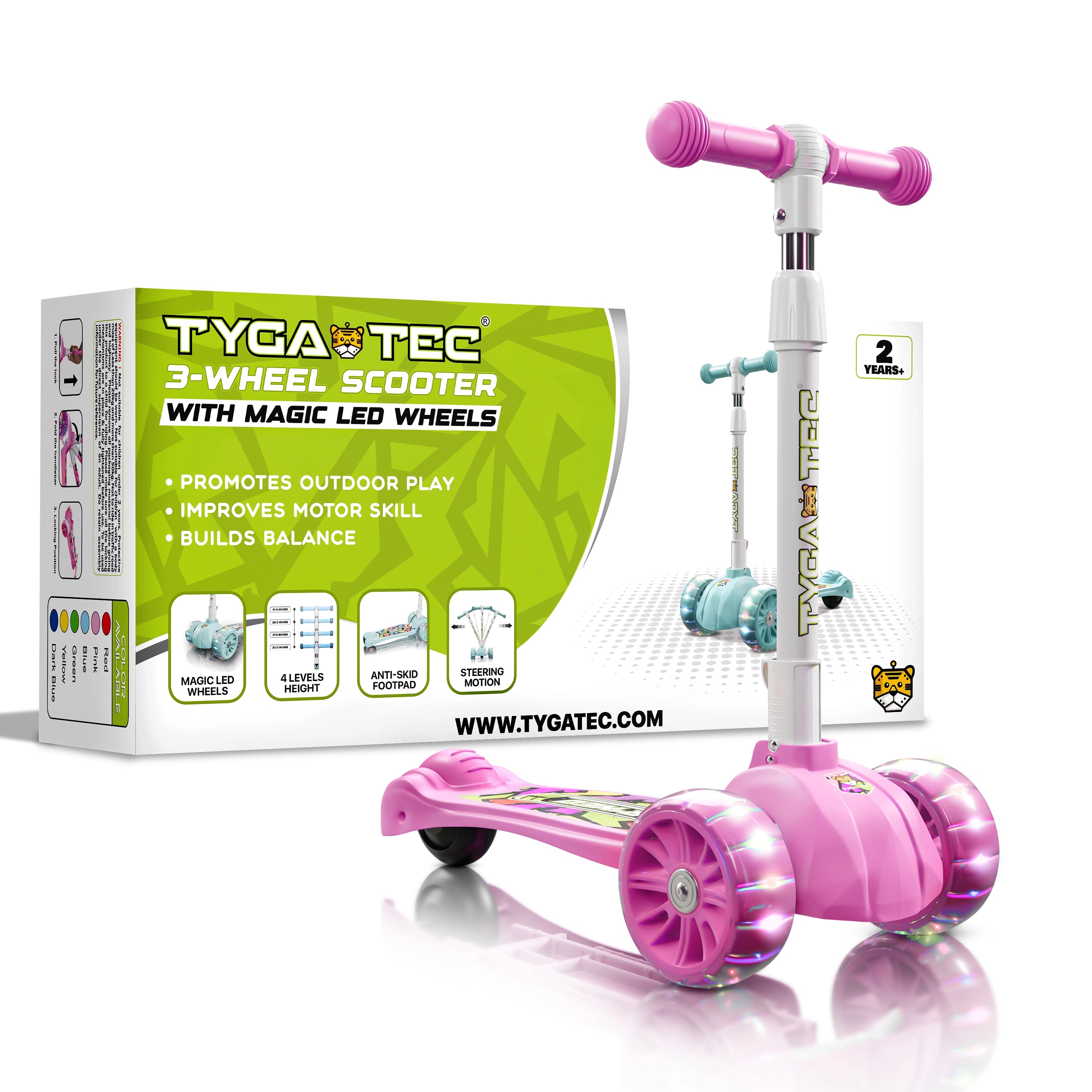 Tygatec Zoomer 3 wheel ( Color Pink )