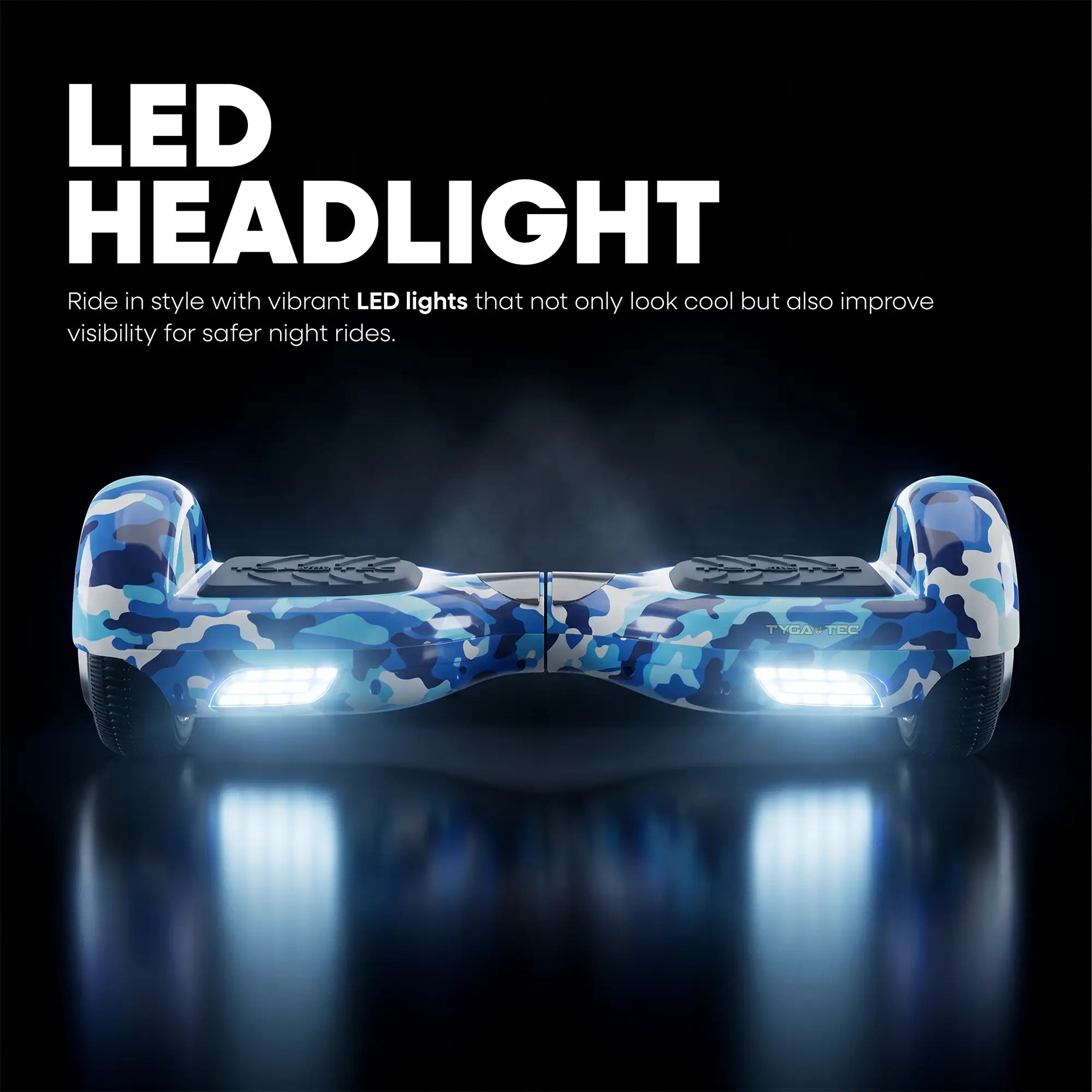 TYGATEC T2 + Auto Balancing Hoverboard App Connectivity - Military Blue