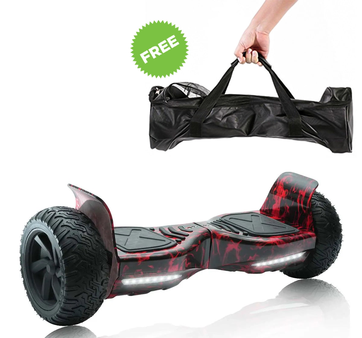TYGATEC T6 Plus Off-Road SUV Hoverboard (APP CONNECTIVITY - Red Fire Color)