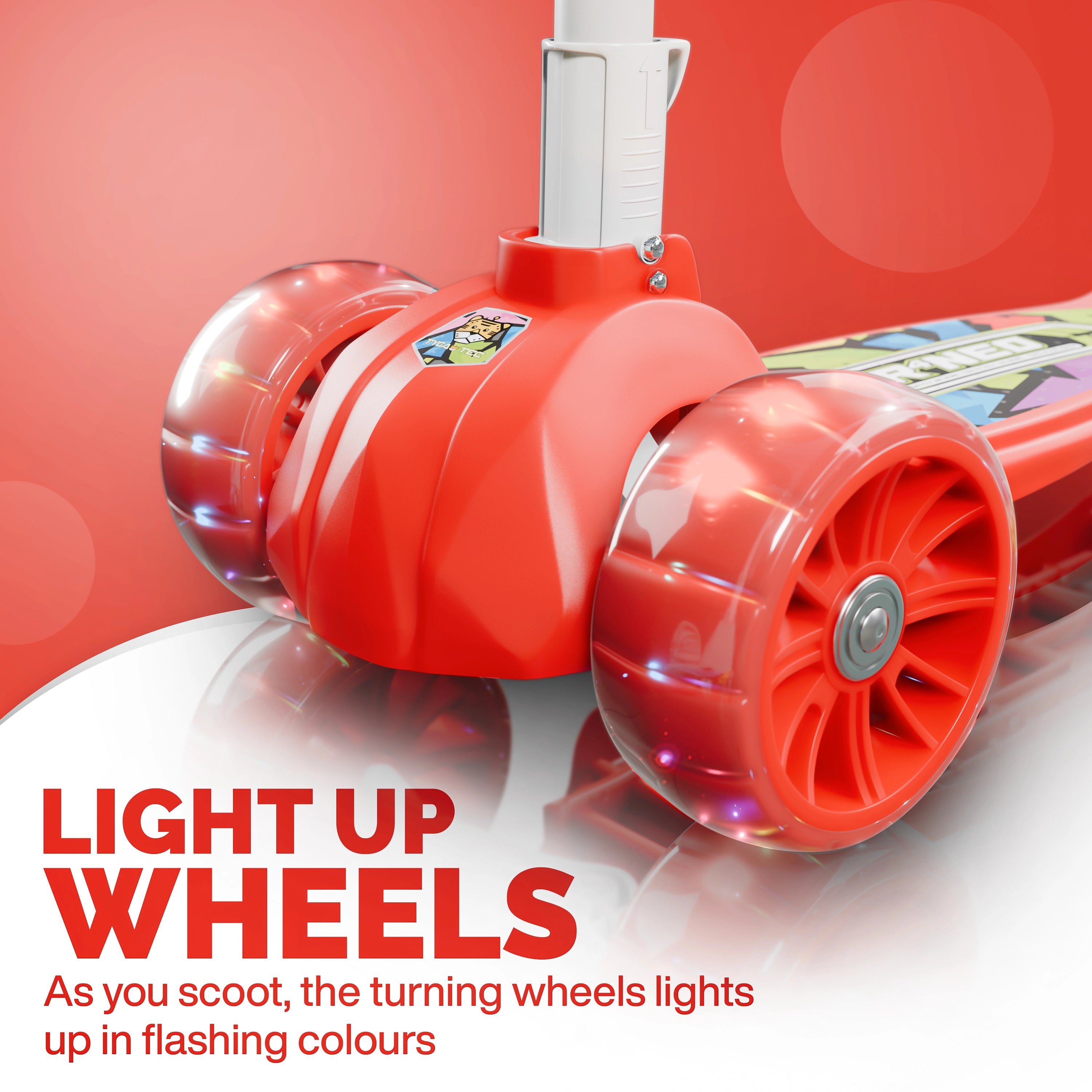 Tygatec Zoomer 3 wheel ( Color Red )