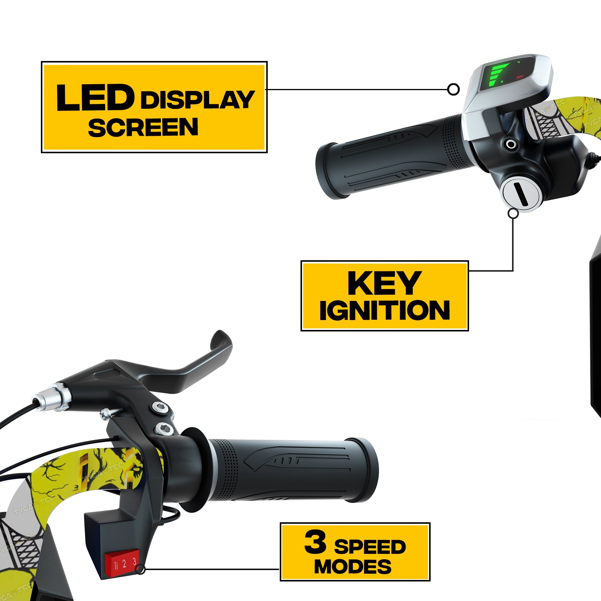 TYGATEC T9 3 WHEEL ELECTRIC 360 DRIFTER FOR KIDS AND ADULTS WITH LED LIGHT AND BLUETOOTH (Extreme Ed-hardy color)