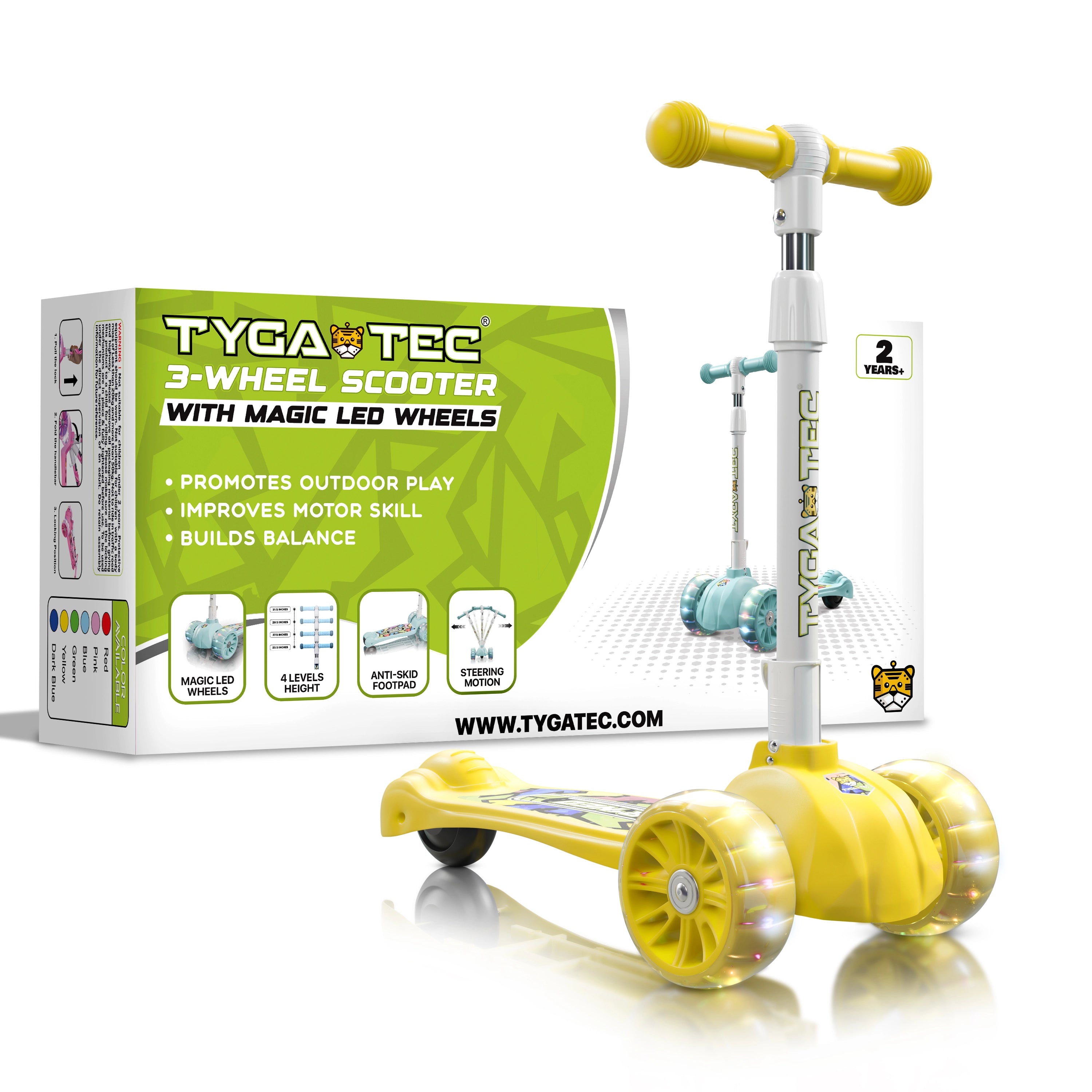 Tygatec Zoomer 3 wheel ( Color Yellow )