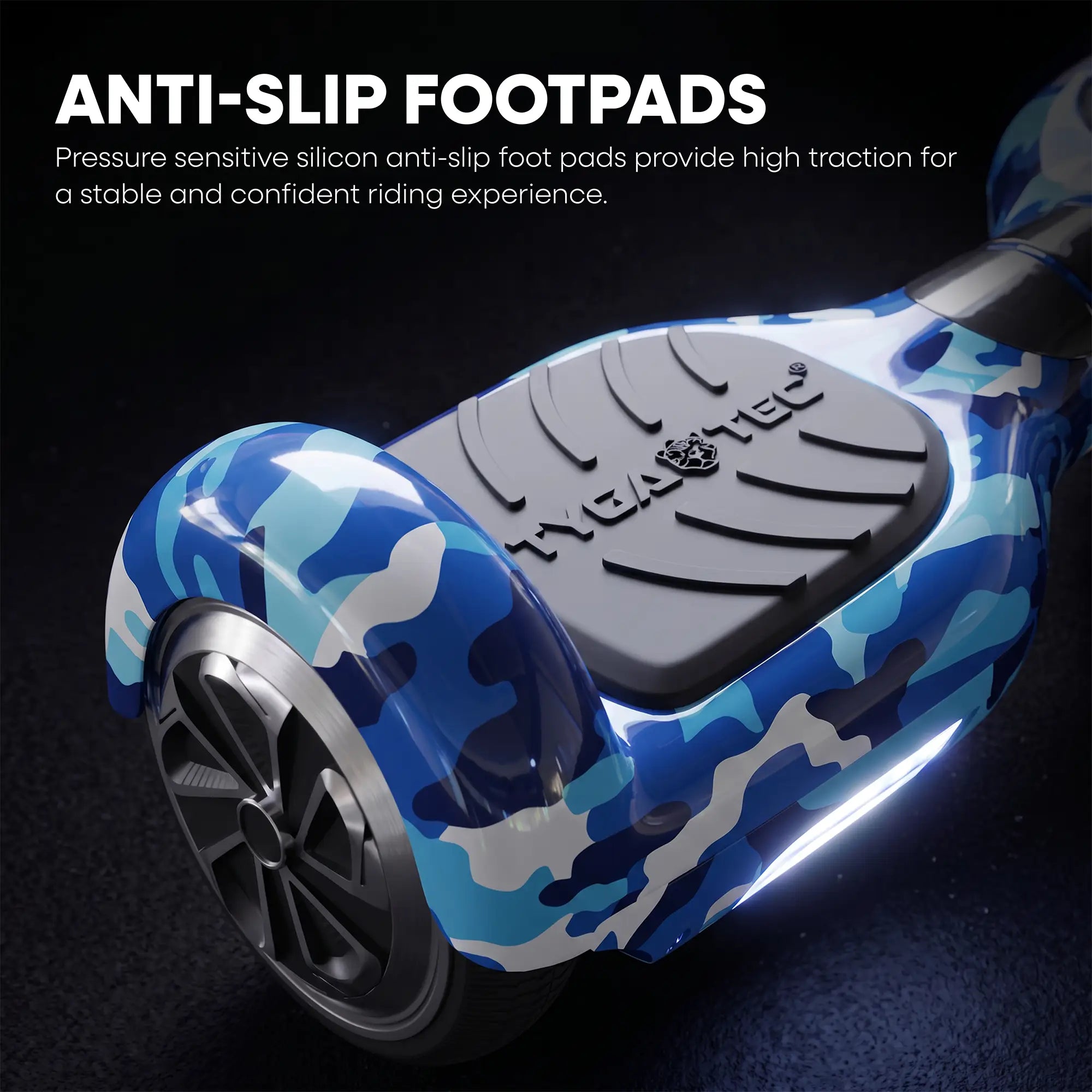 TYGATEC T2 + Auto Balancing Hoverboard App Connectivity - Military Blue