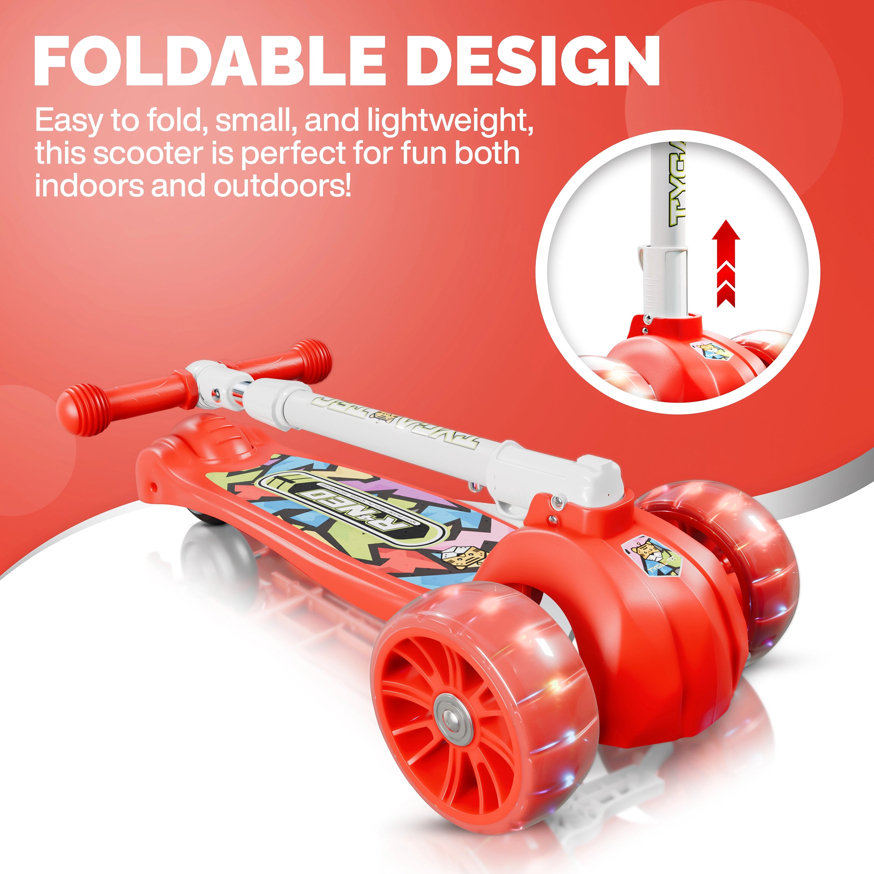 Tygatec Zoomer 3 wheel ( Color Red )
