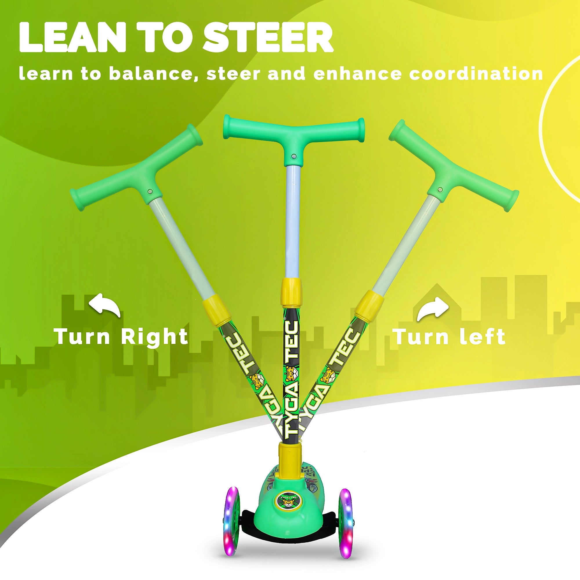 Tygatec 3 wheel ( Color Green )