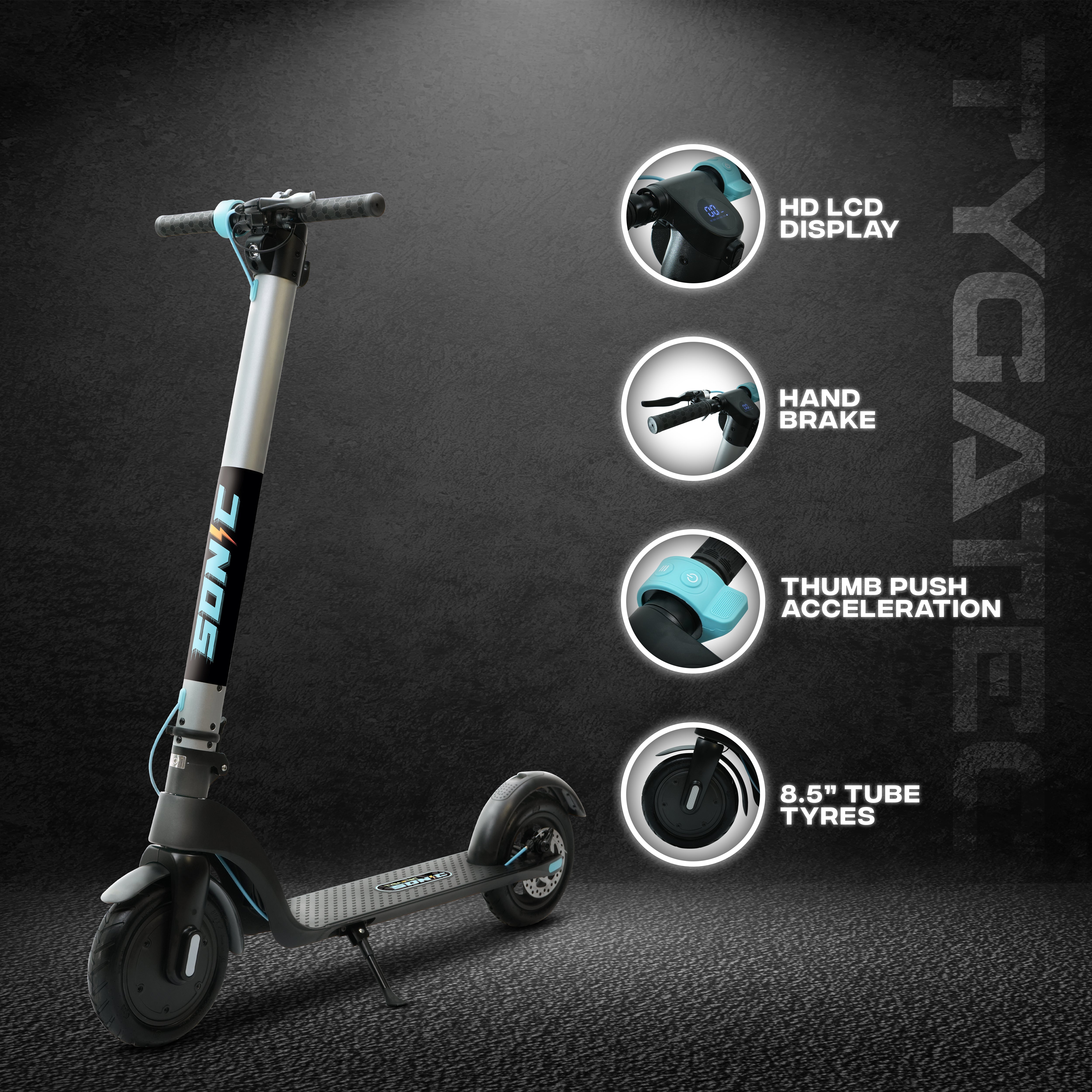 Tygatec Sonic E-Kick Electric Scooter For Kids & Adults