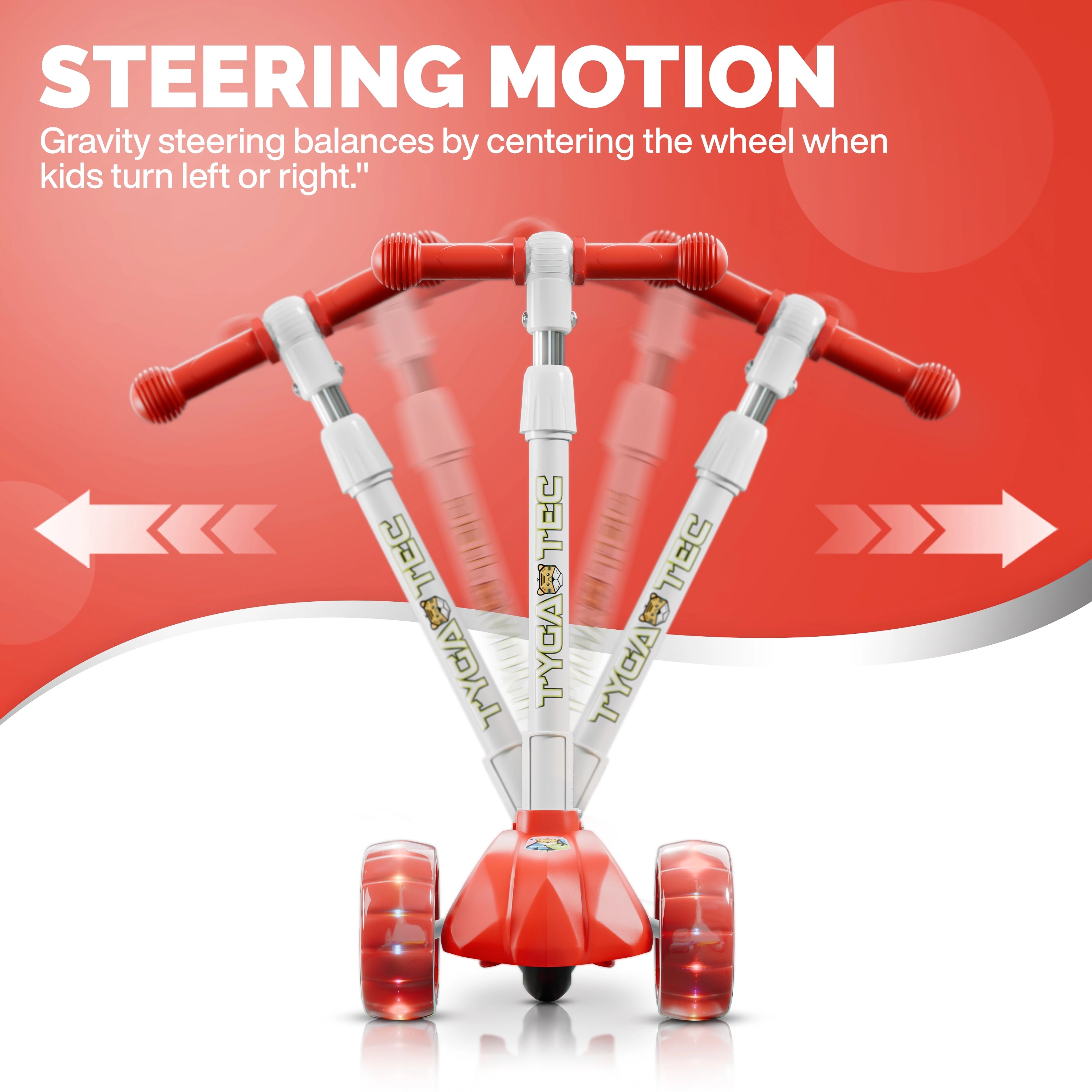 Tygatec Zoomer 3 wheel ( Color Red )