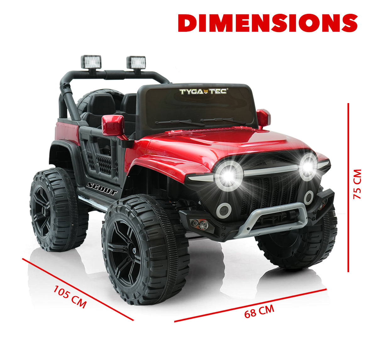 Tygatec Ride-on Kids Car Ground Force SCOUT (RED COLOUR)