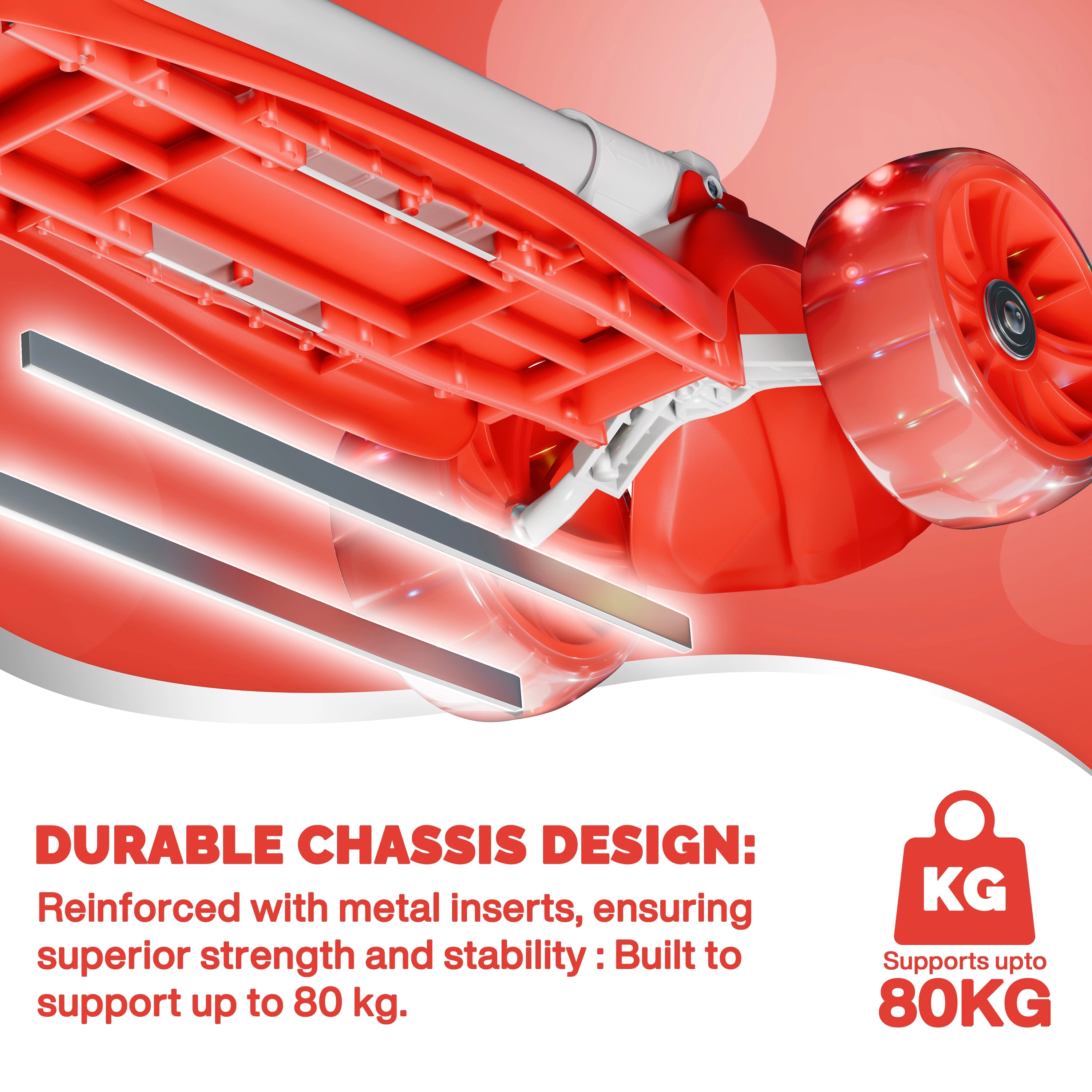 Tygatec Zoomer 3 wheel ( Color Red )