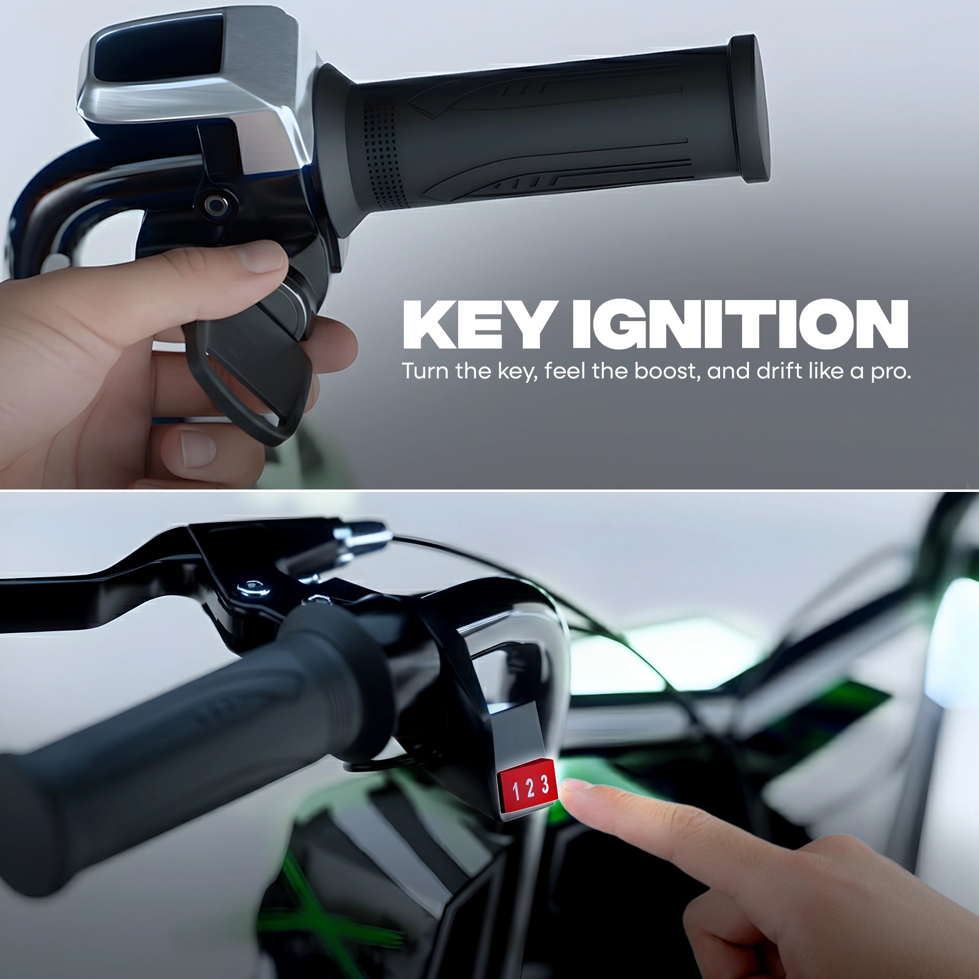 TYGATEC T9 3 WHEEL ELECTRIC 360 DRIFTER FOR KIDS AND ADULTS WITH LED LIGHT AND BLUETOOTH (Extreme Green color)