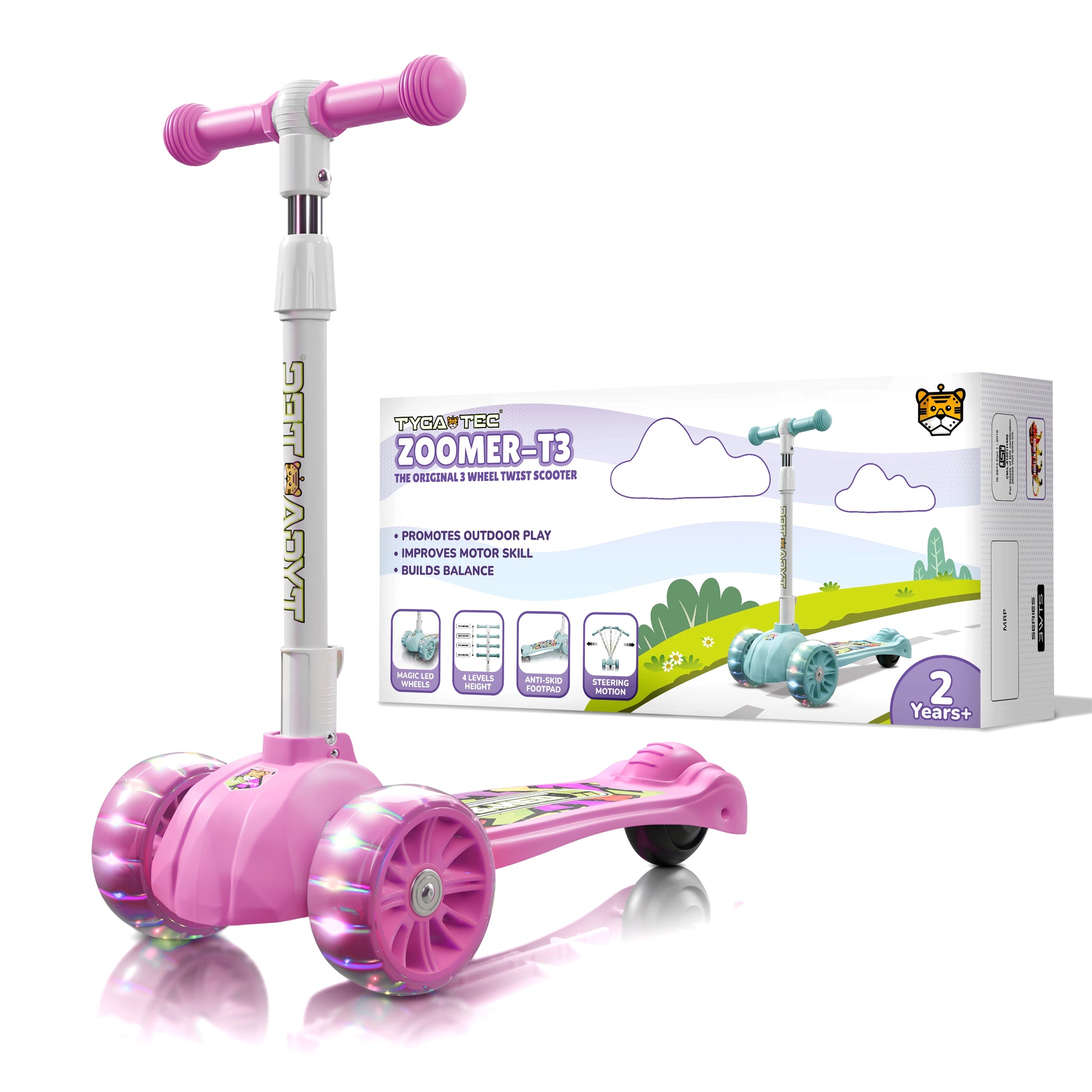 Tygatec Zoomer 3 wheel ( Color Pink )