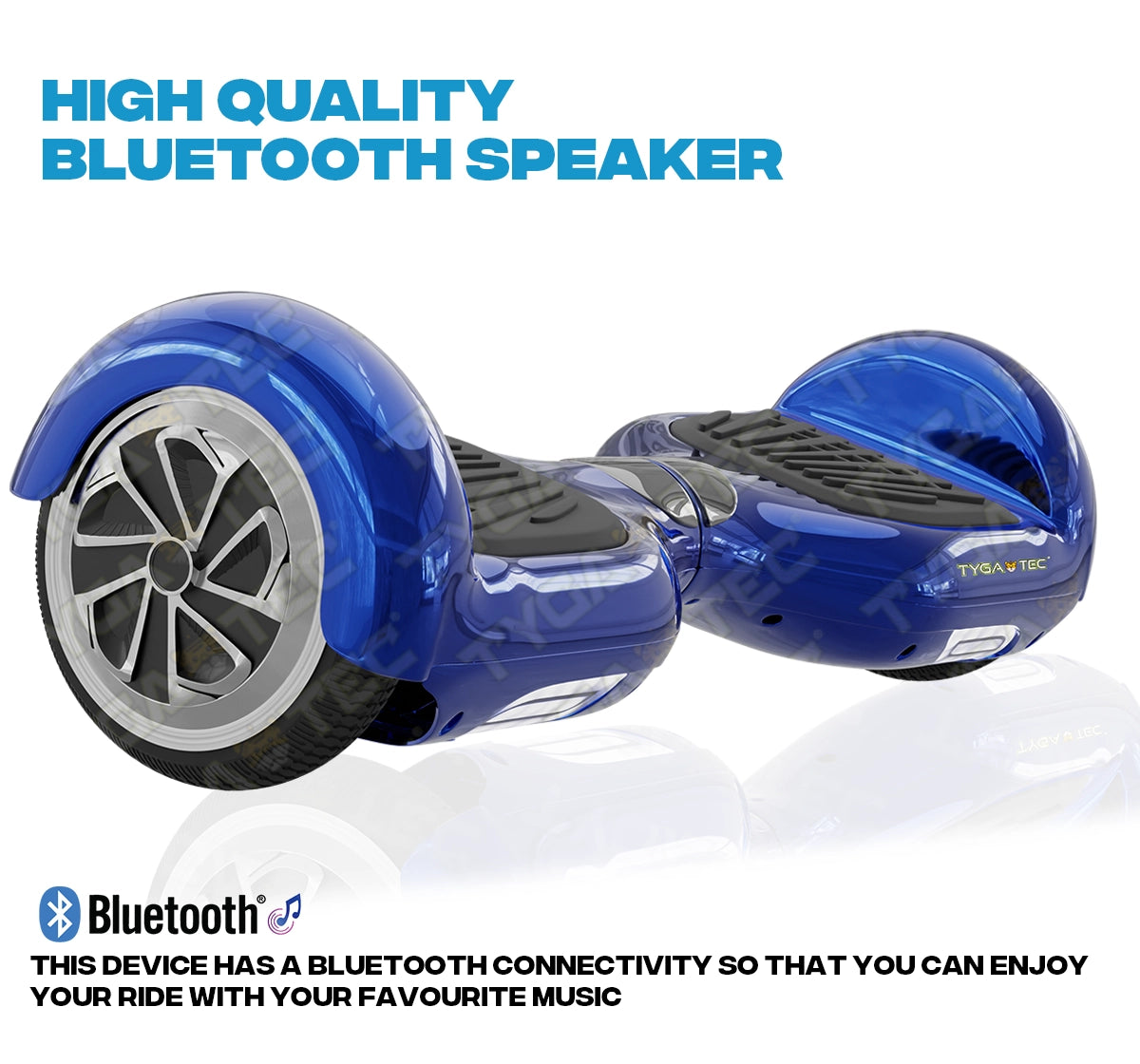 Tygatec T1 ECO - Self Balancing Electric Hoverboard (Blue Color)