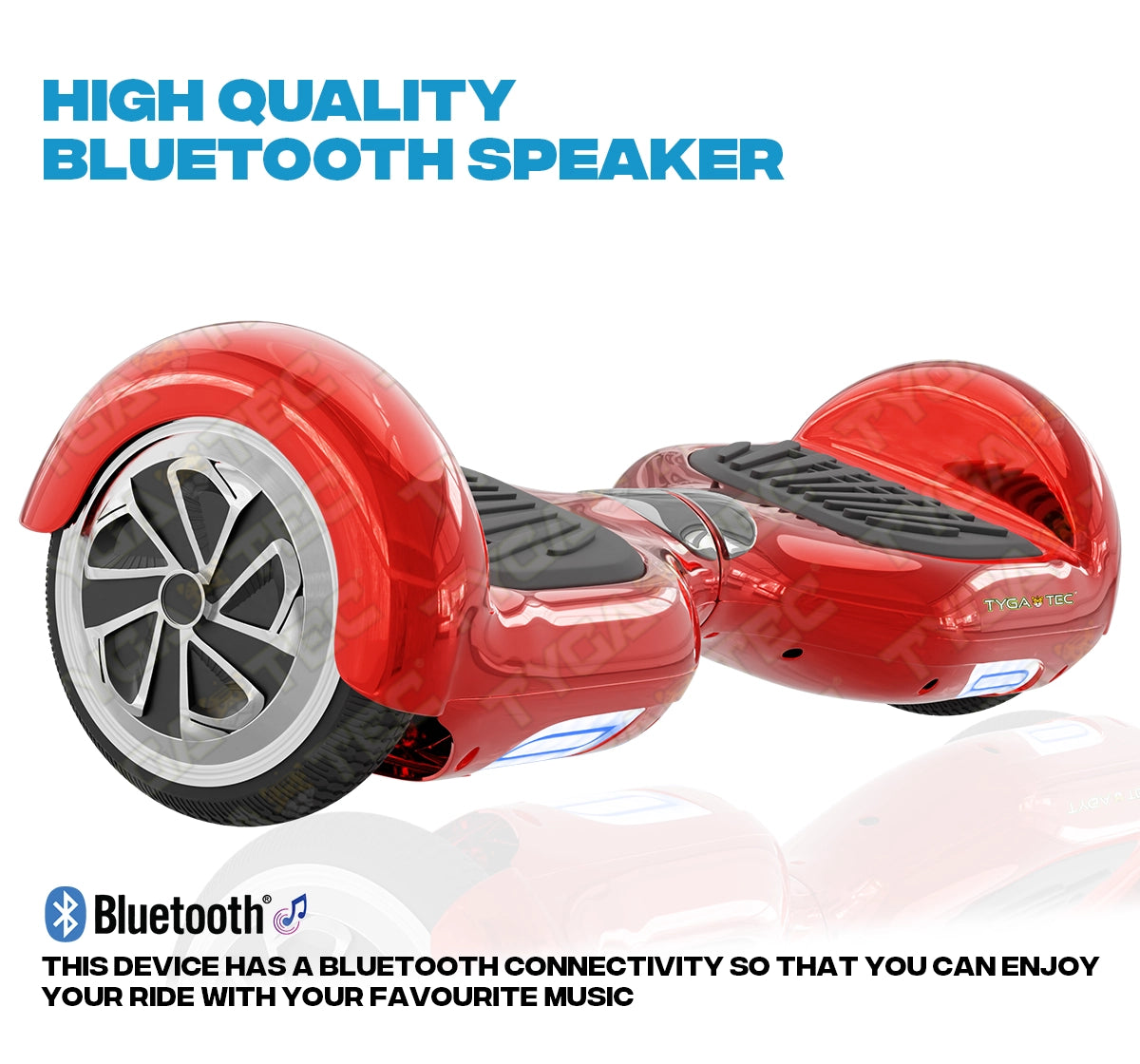 Tygatec T1 ECO - Self Balancing Electric Hoverboard (Red Color)