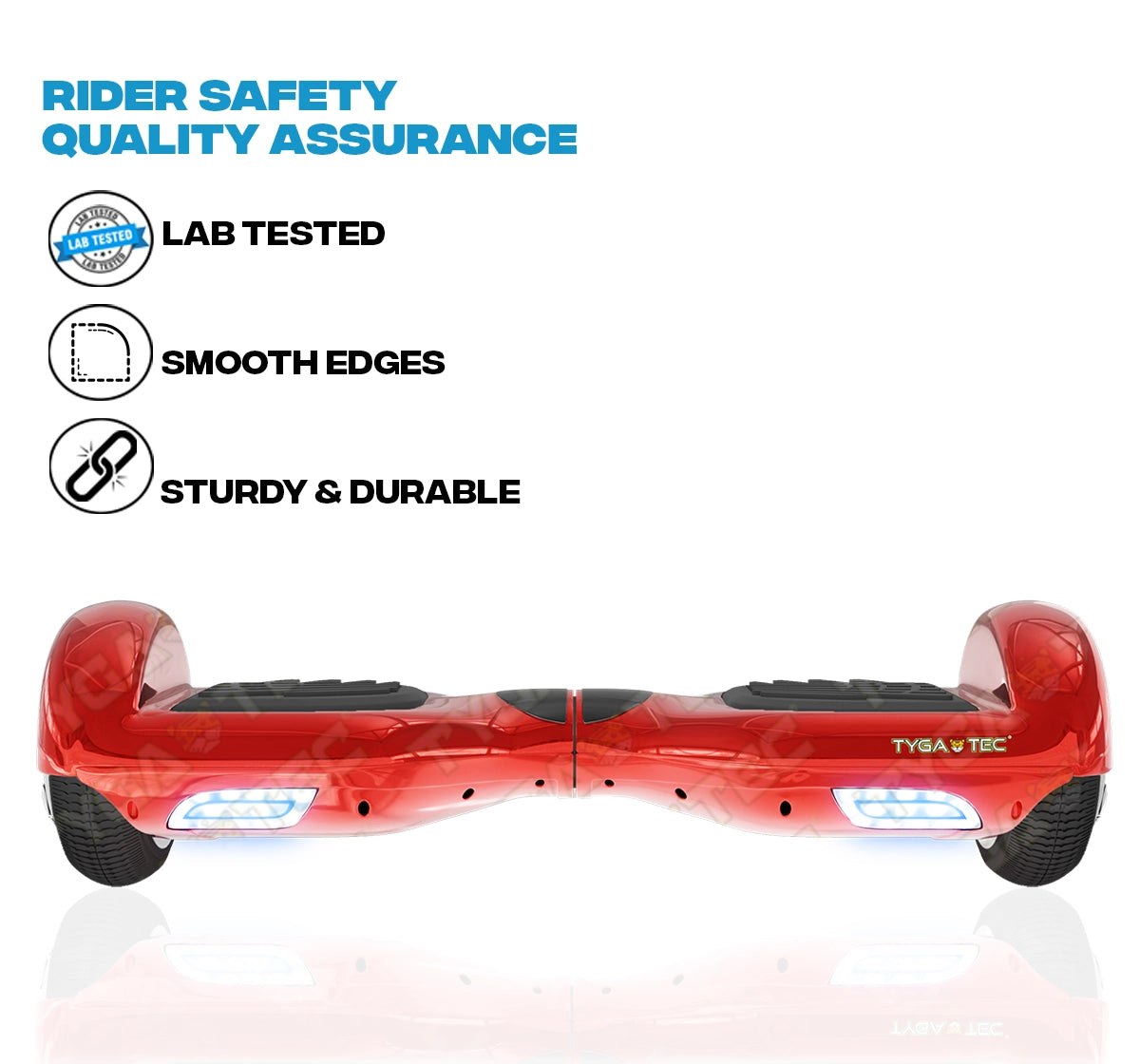 Tygatec T1 ECO - Self Balancing Electric Hoverboard (Red Color)