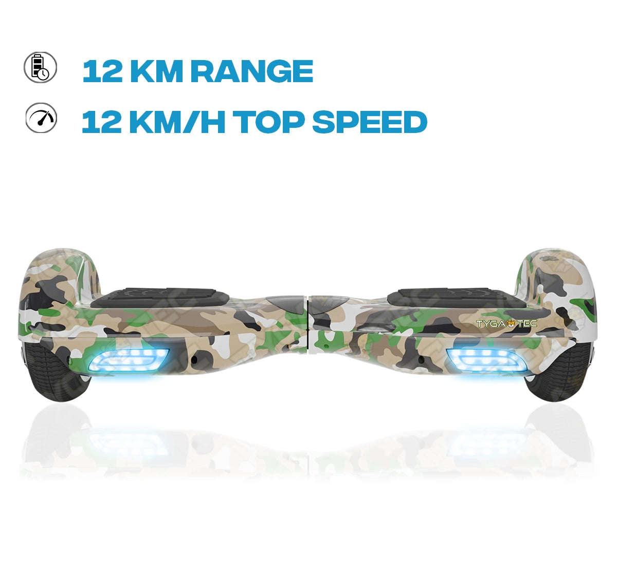 Tygatec T1 ECO - Self Balancing Electric Hoverboard (Military green)