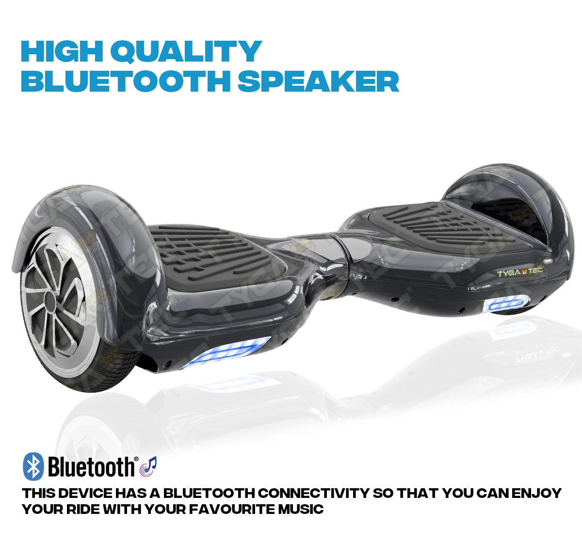 Tygatec T1 ECO - Self Balancing Electric Hoverboard (Black Color)