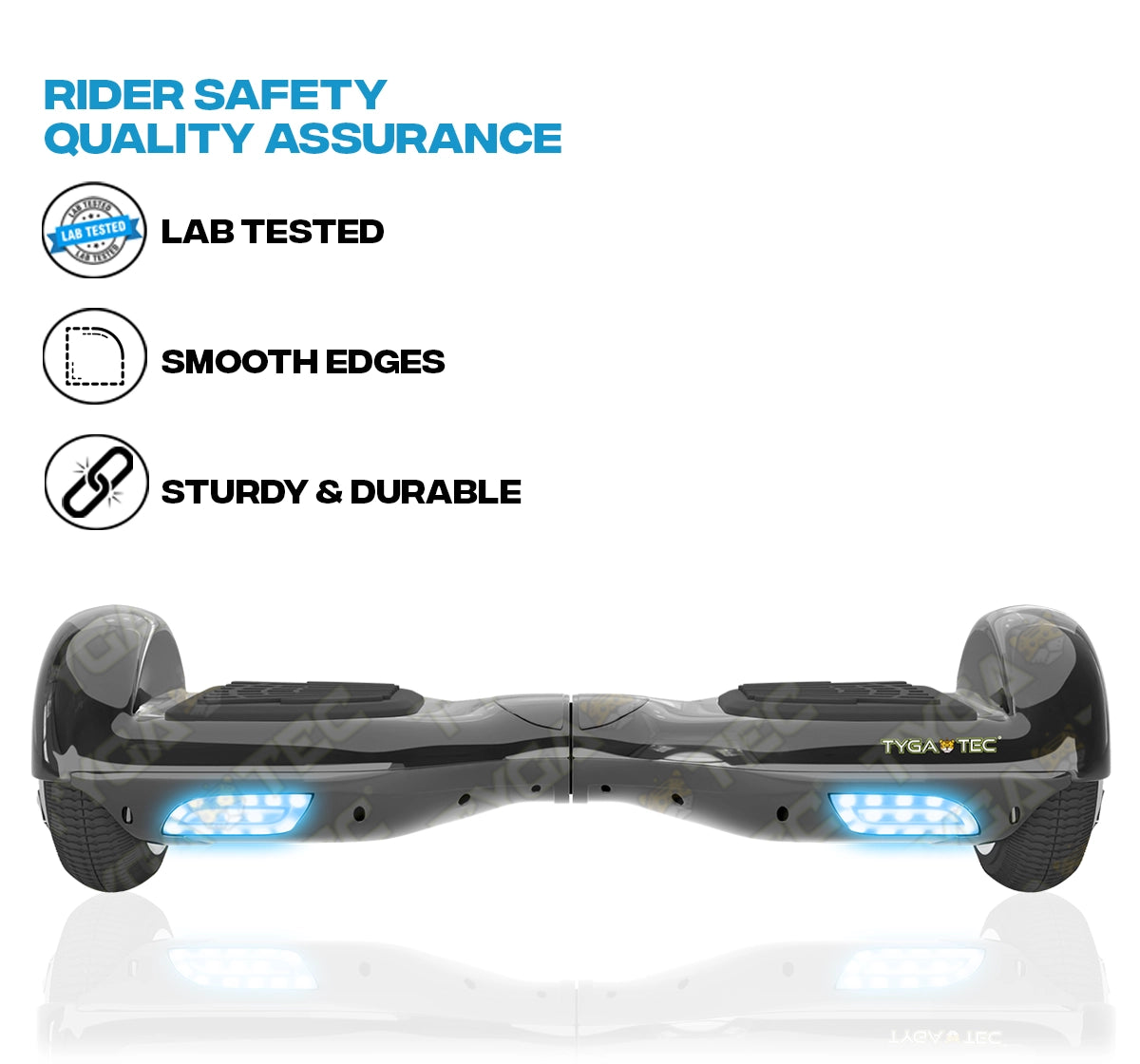 Tygatec T1 ECO - Self Balancing Electric Hoverboard (Black Color)