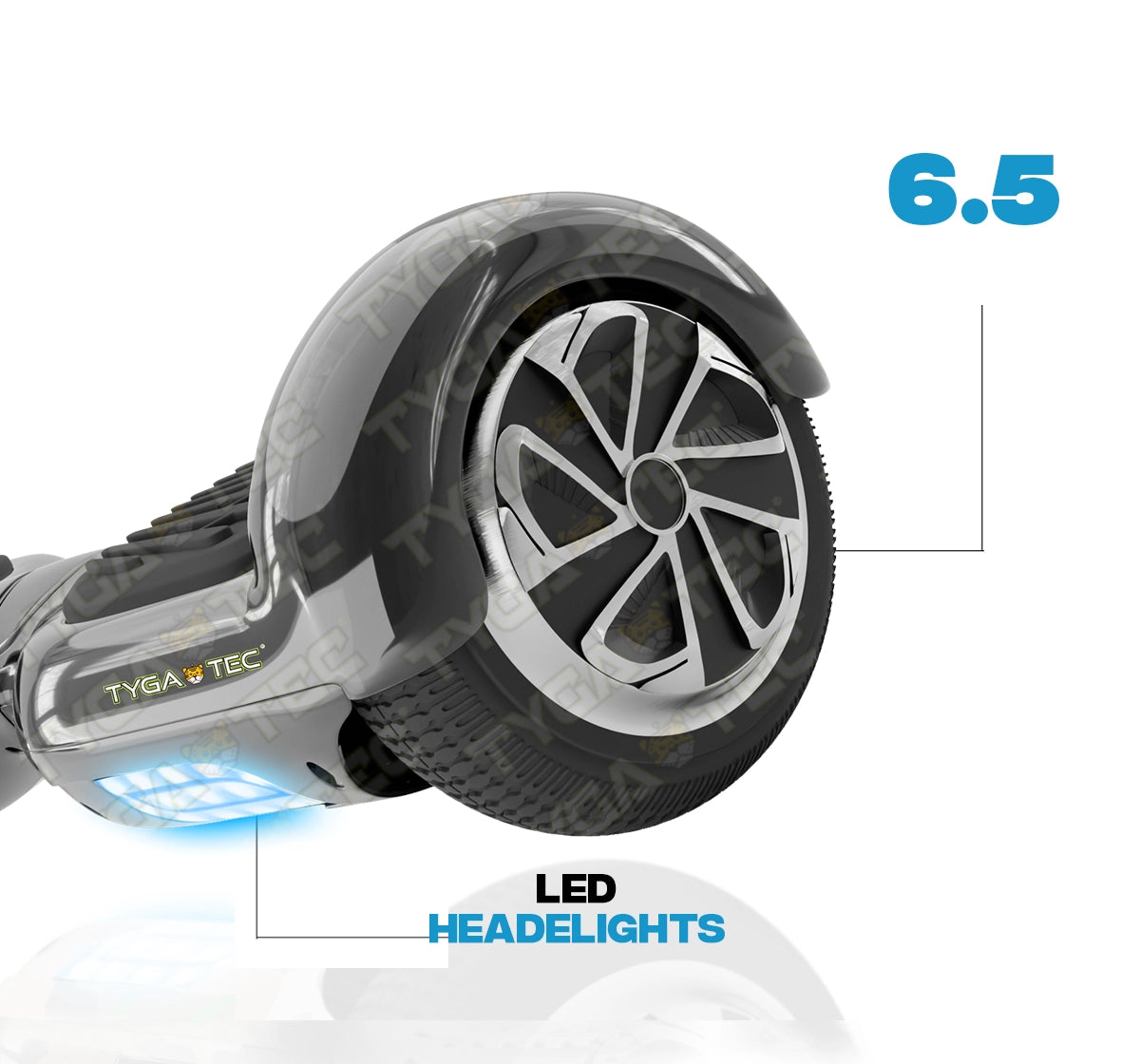 Tygatec T1 ECO - Self Balancing Electric Hoverboard (Black Color)