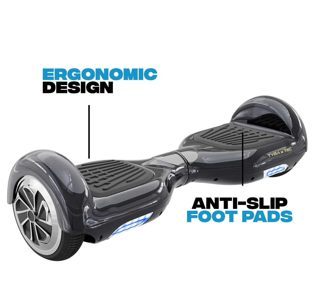 Tygatec T1 ECO - Self Balancing Electric Hoverboard (Black Color)