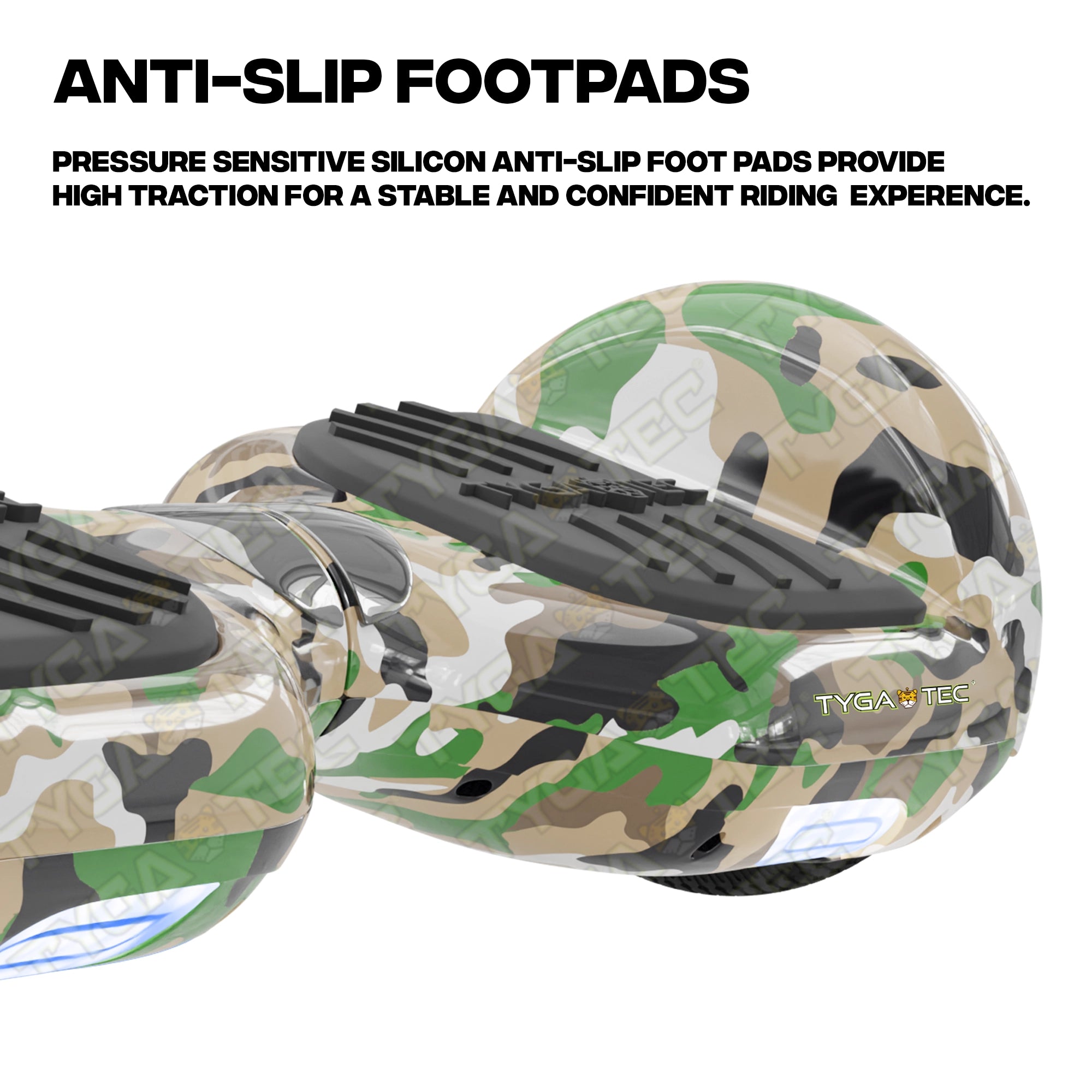 TYGATEC T2 + Auto Balancing Hoverboard App Connectivity - Military Green