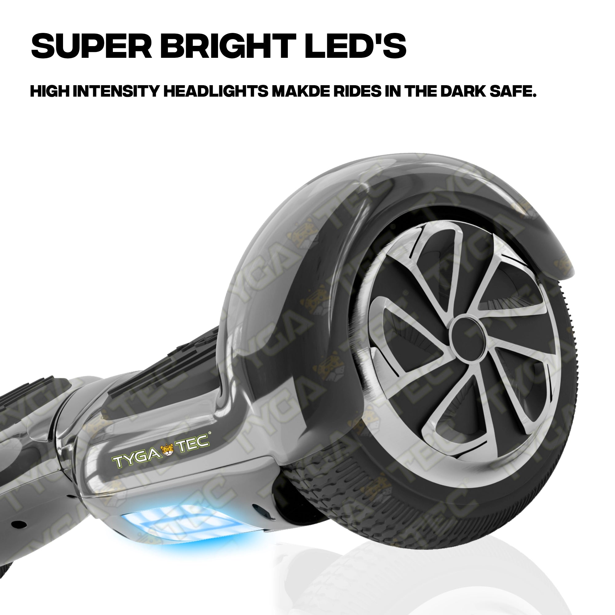 TYGATEC T2 + Auto Balancing Hoverboard App Connectivity - Black