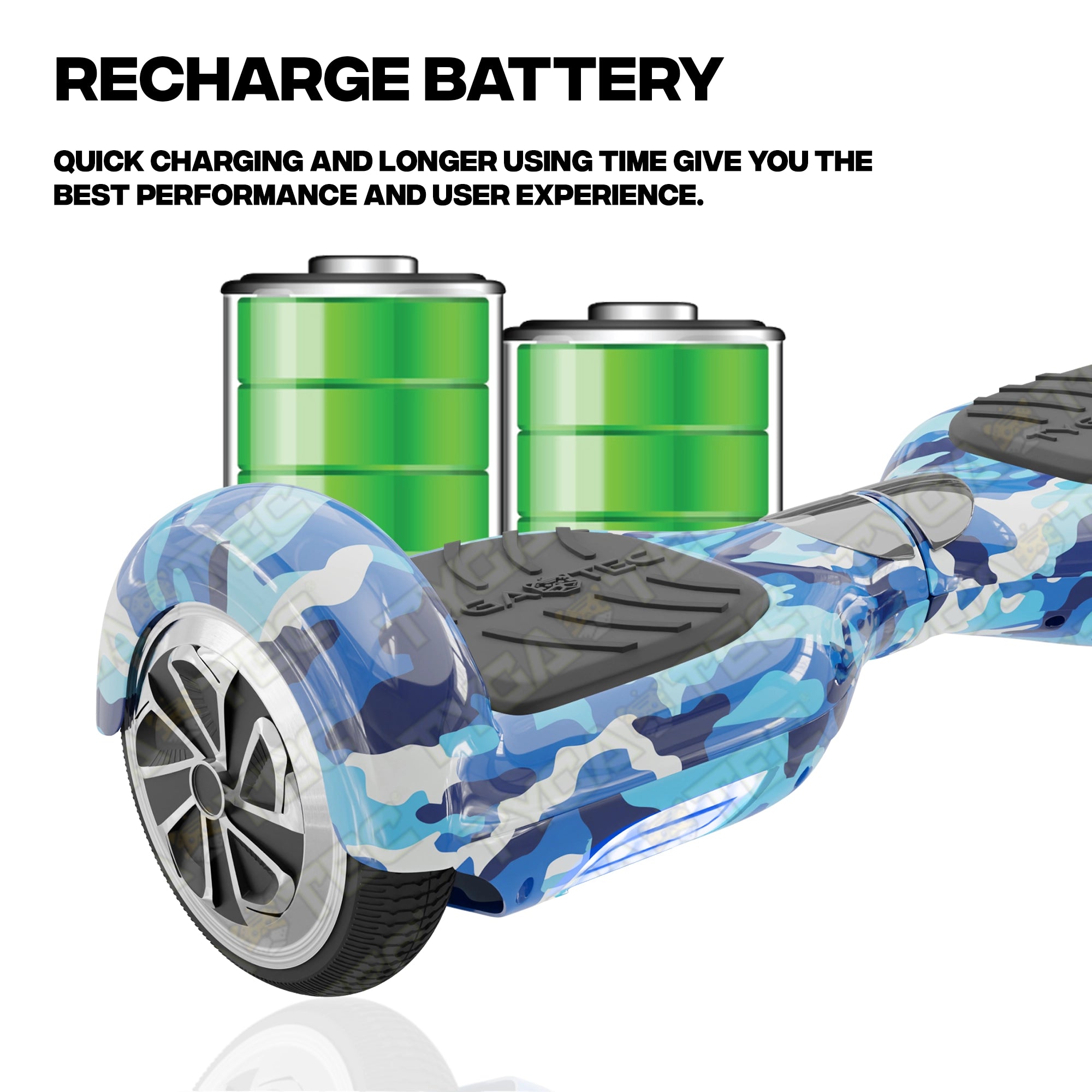 TYGATEC T2 + Auto Balancing Hoverboard App Connectivity - Military Blue