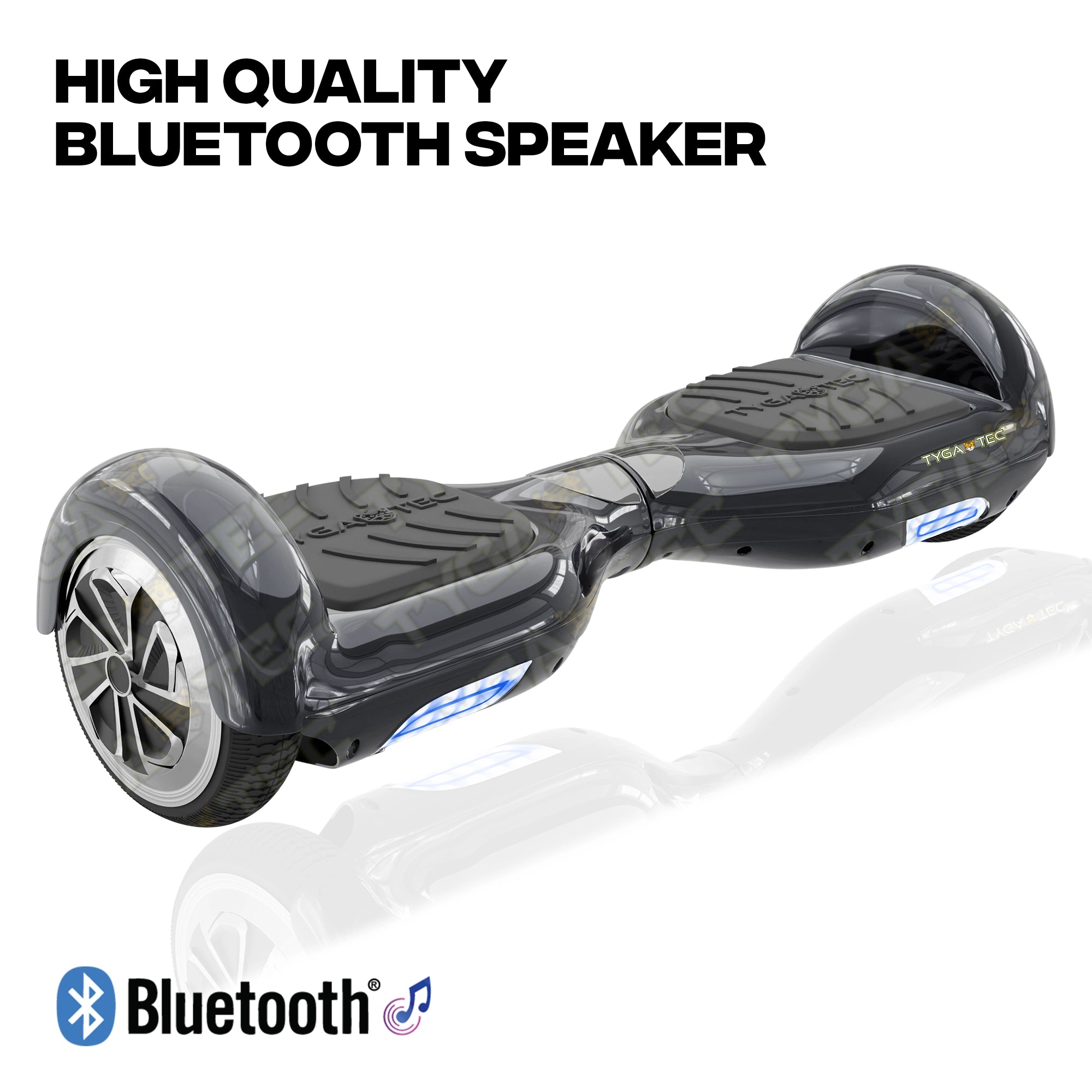 TYGATEC T2 + Auto Balancing Hoverboard App Connectivity - Black