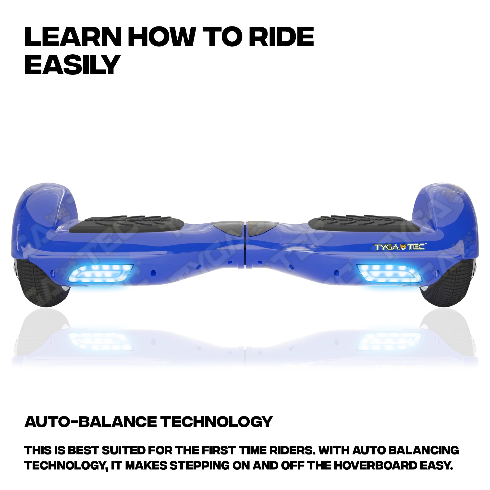 TYGATEC T2 + Auto Balancing Hoverboard App Connectivity - Blue