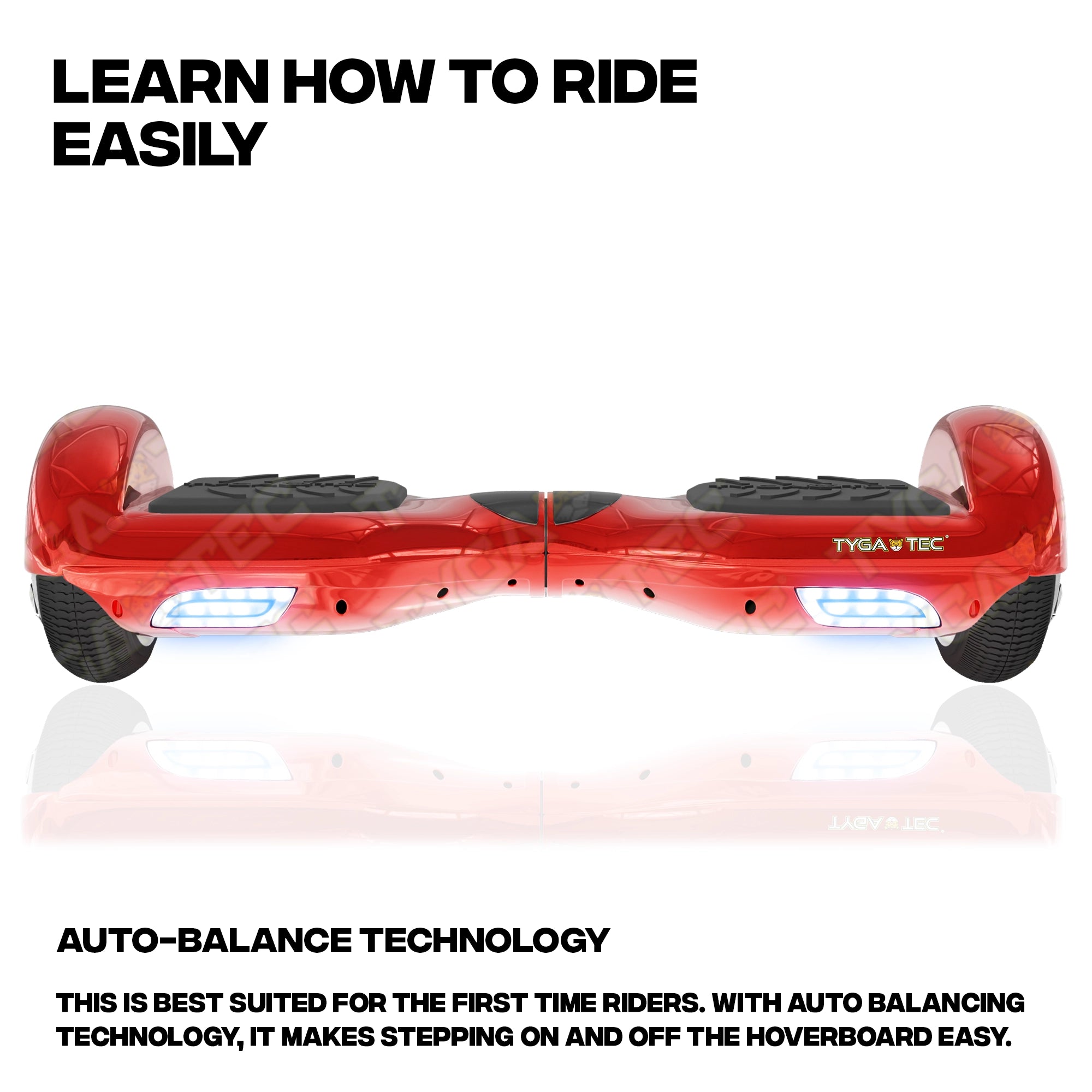 TYGATEC T2 + Auto Balancing Hoverboard App Connectivity - Red