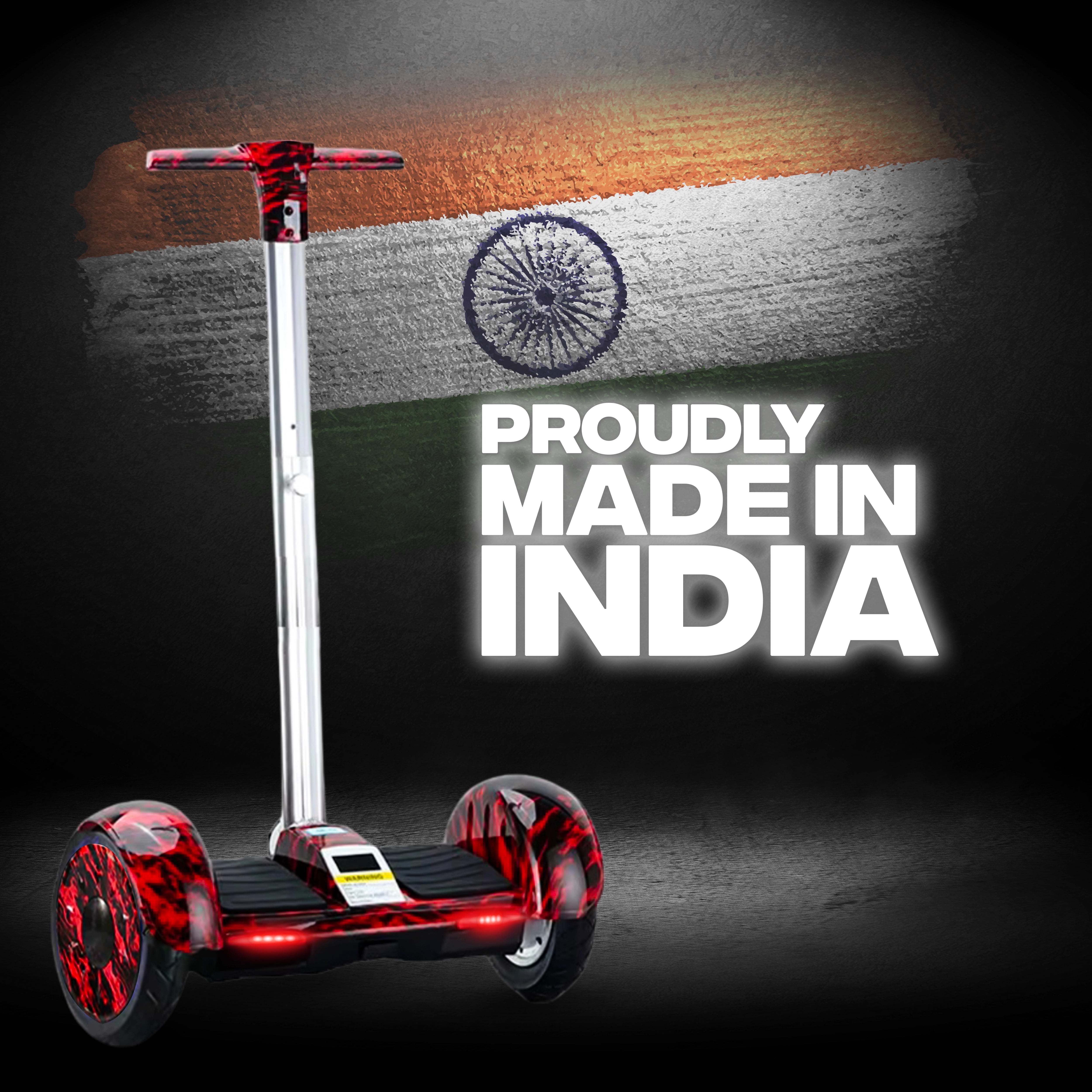 TYGATEC T4 Self Balancing Hoverboard with Handle (Red Fire)