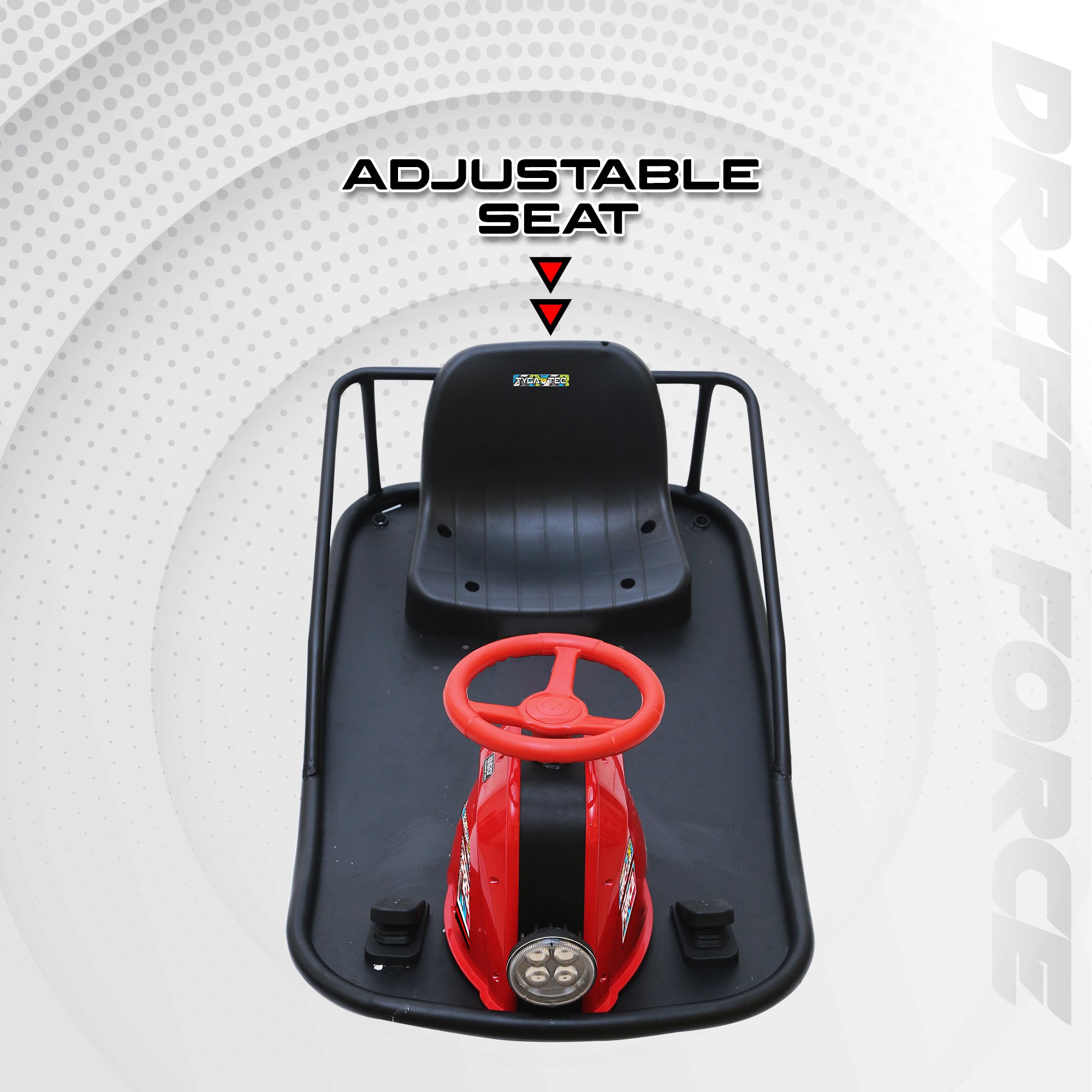 Tygatec E-Cart Drift Force Drifter For Kids With Led Headlights For Night Rides