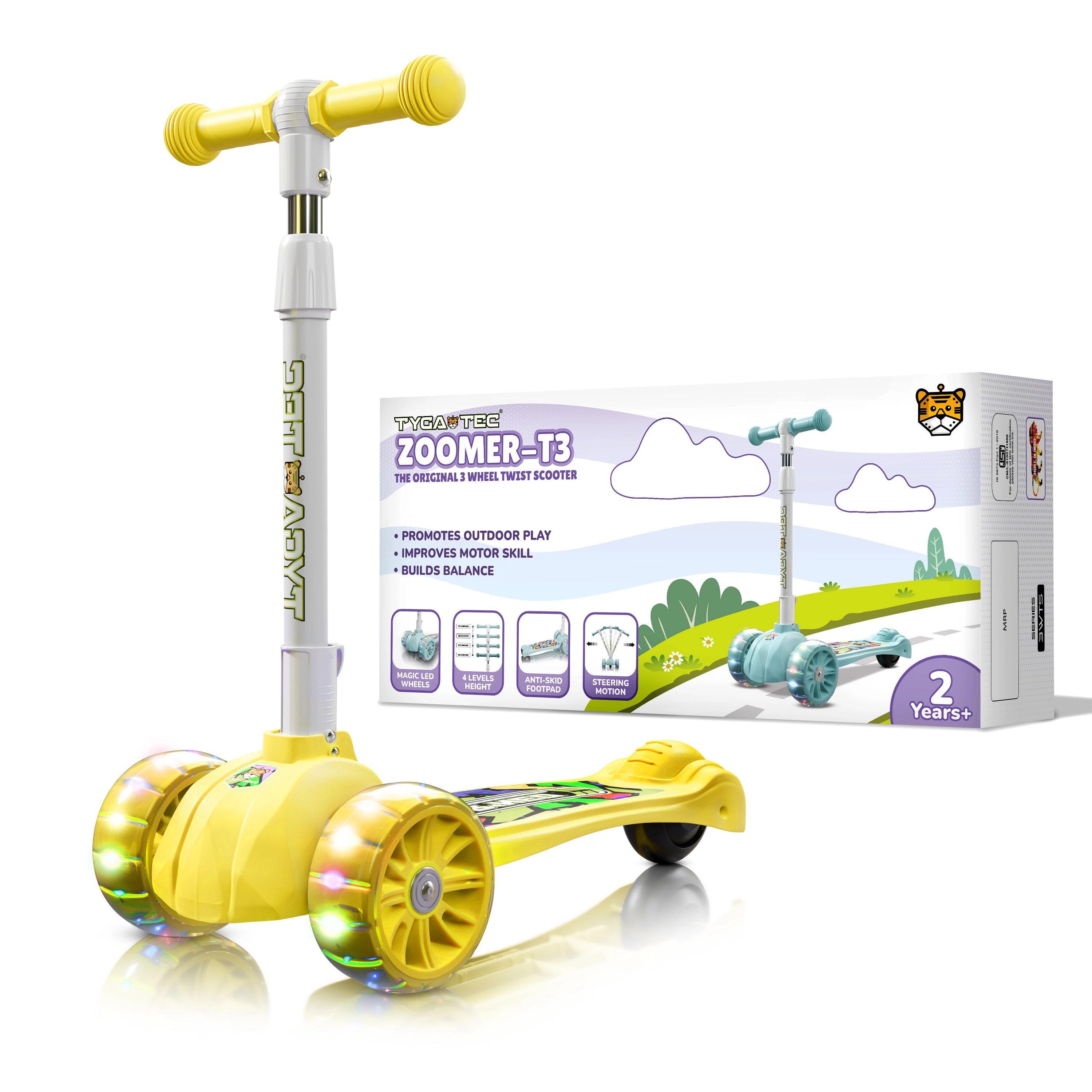Tygatec Zoomer 3 wheel ( Color Yellow )