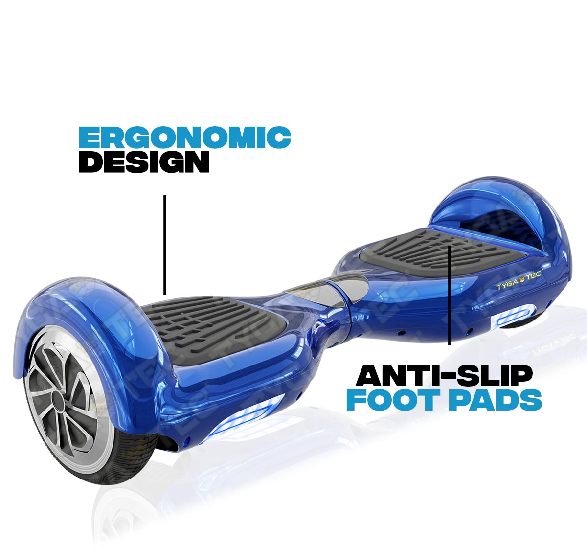 Tygatec T1 ECO - Self Balancing Electric Hoverboard (Blue Color)