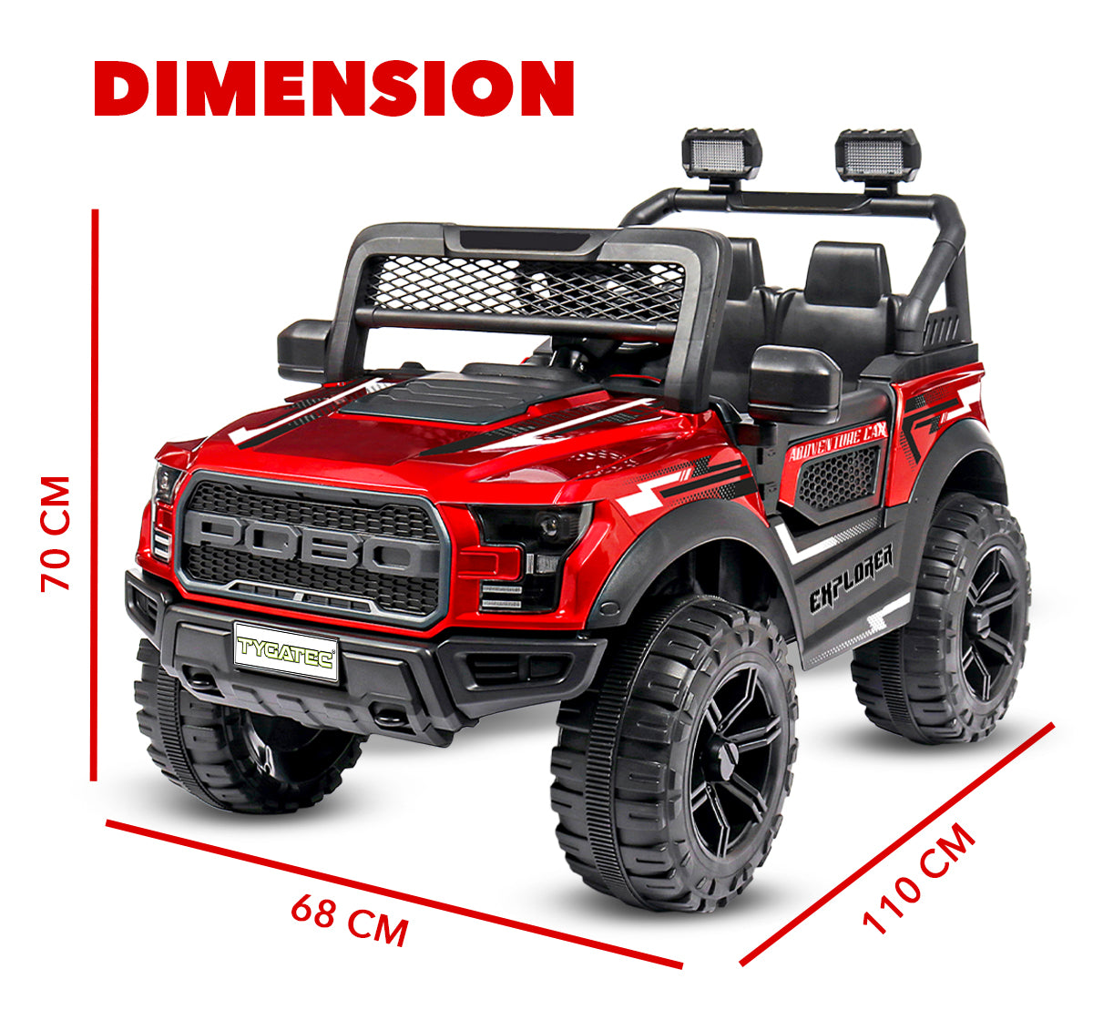 Tygatec Ride-on Kids Car Ground Force EXPLORER  (RED COLOUR)