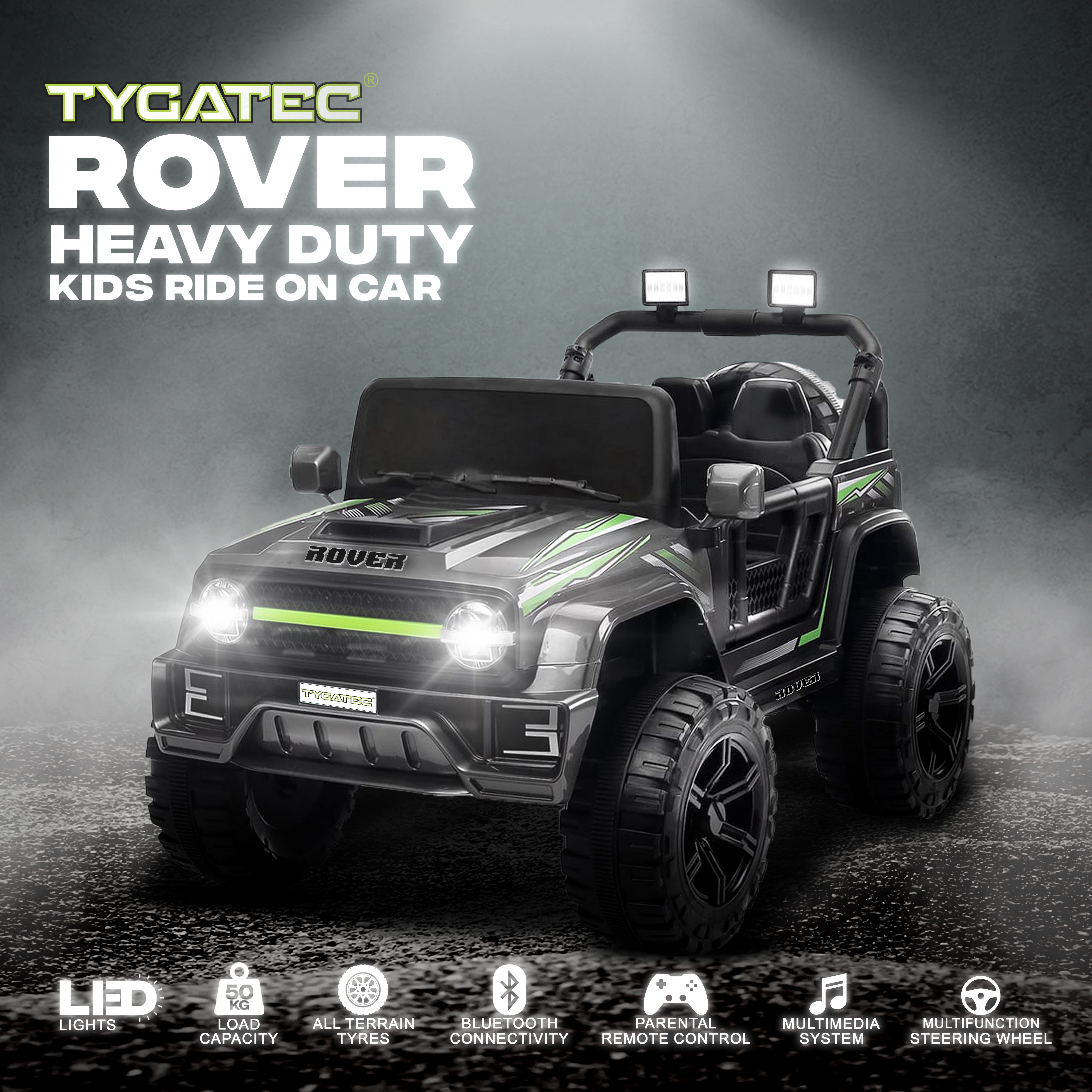 Tygatec Ride-on Kids Car Ground Force ROVER (GREY COLOUR)