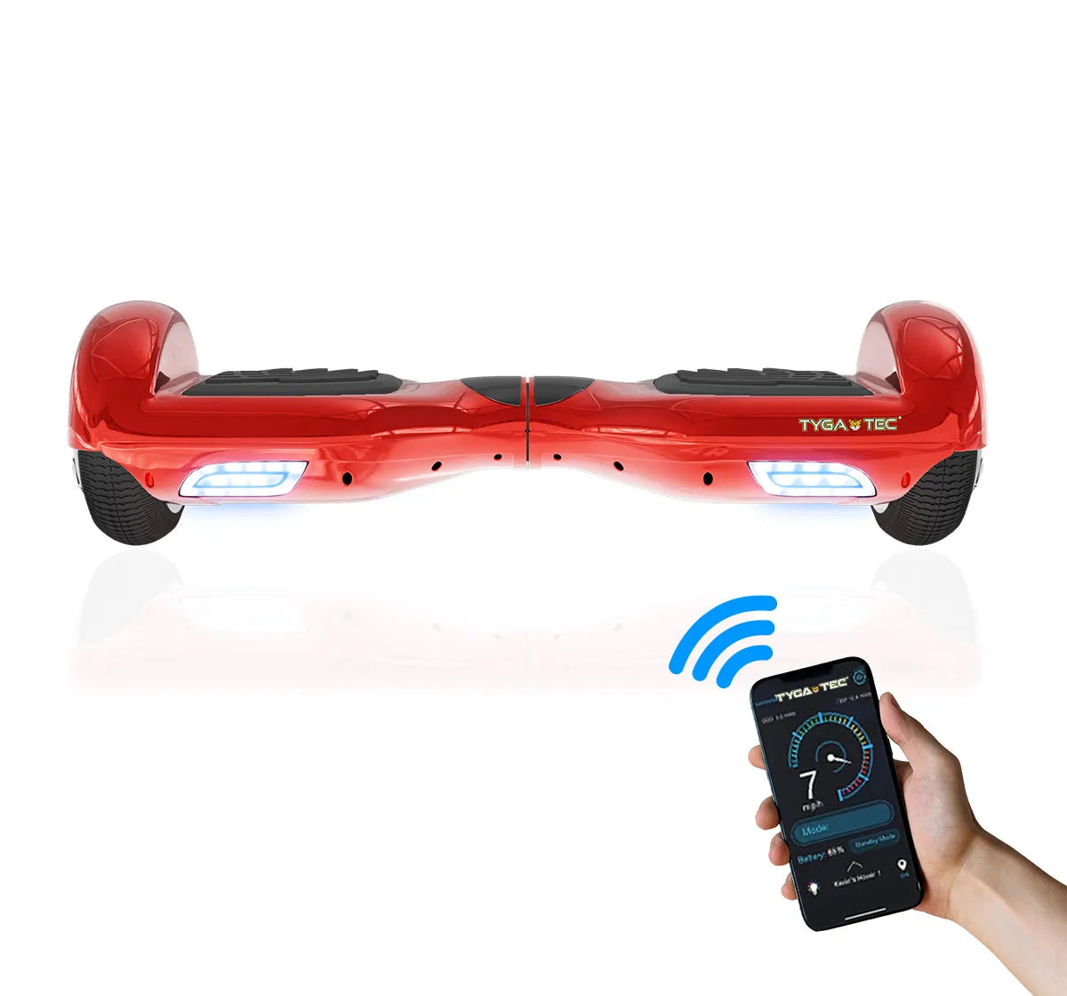 TYGATEC T2 + Auto Balancing Hoverboard App Connectivity - Red