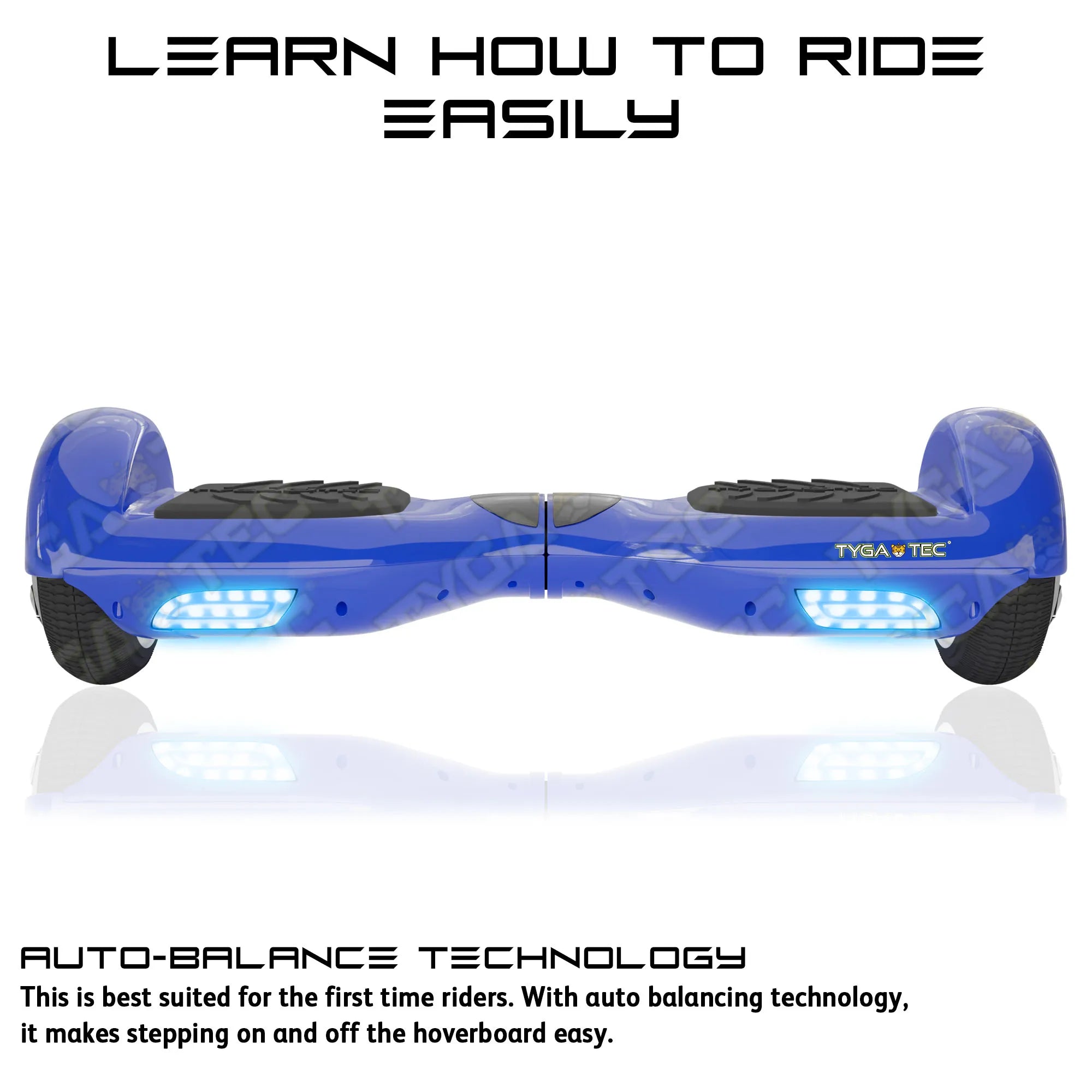 TYGATEC T2 + Auto Balancing Hoverboard App Connectivity - Blue