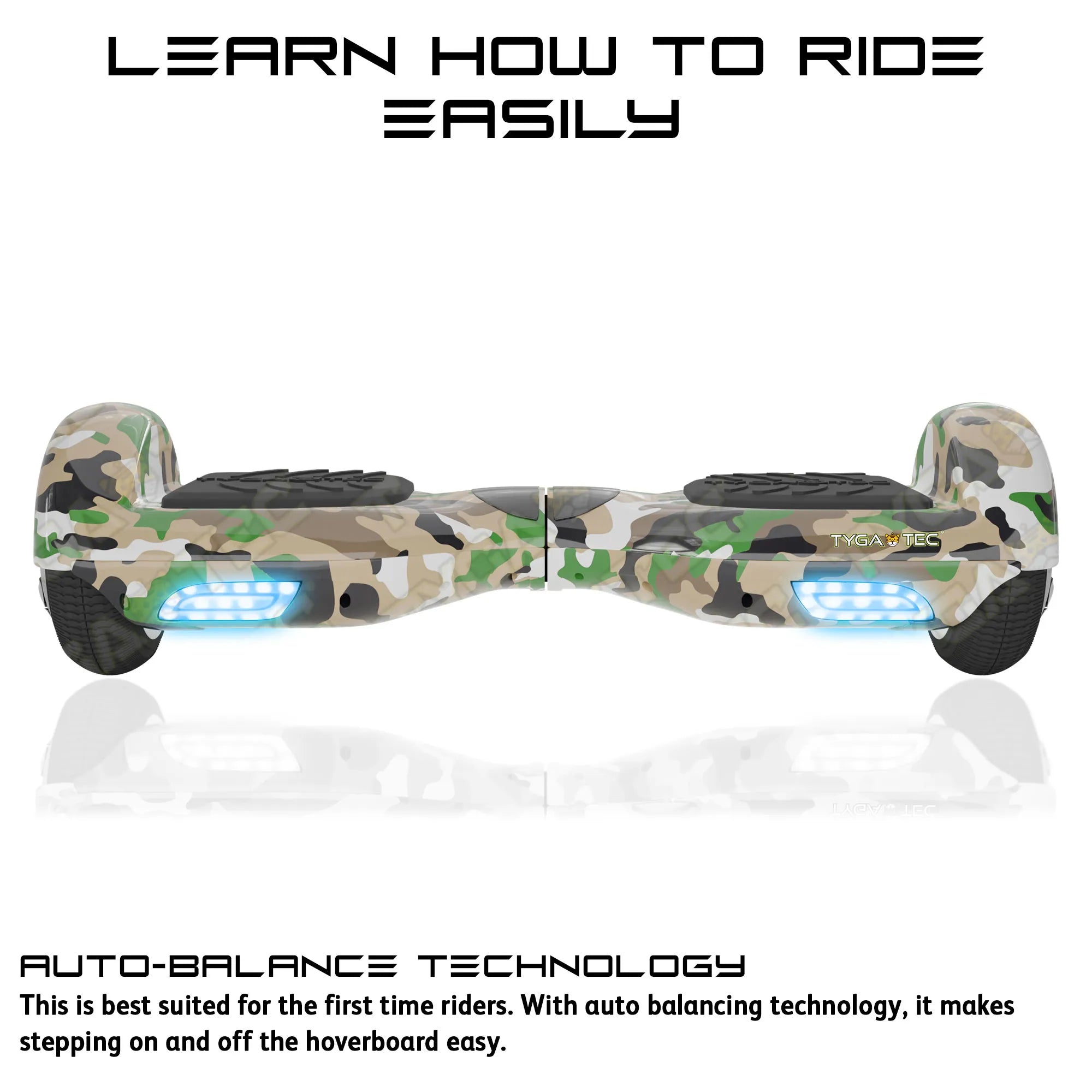 TYGATEC T2 Auto Balancing Hoverboard - Military Green