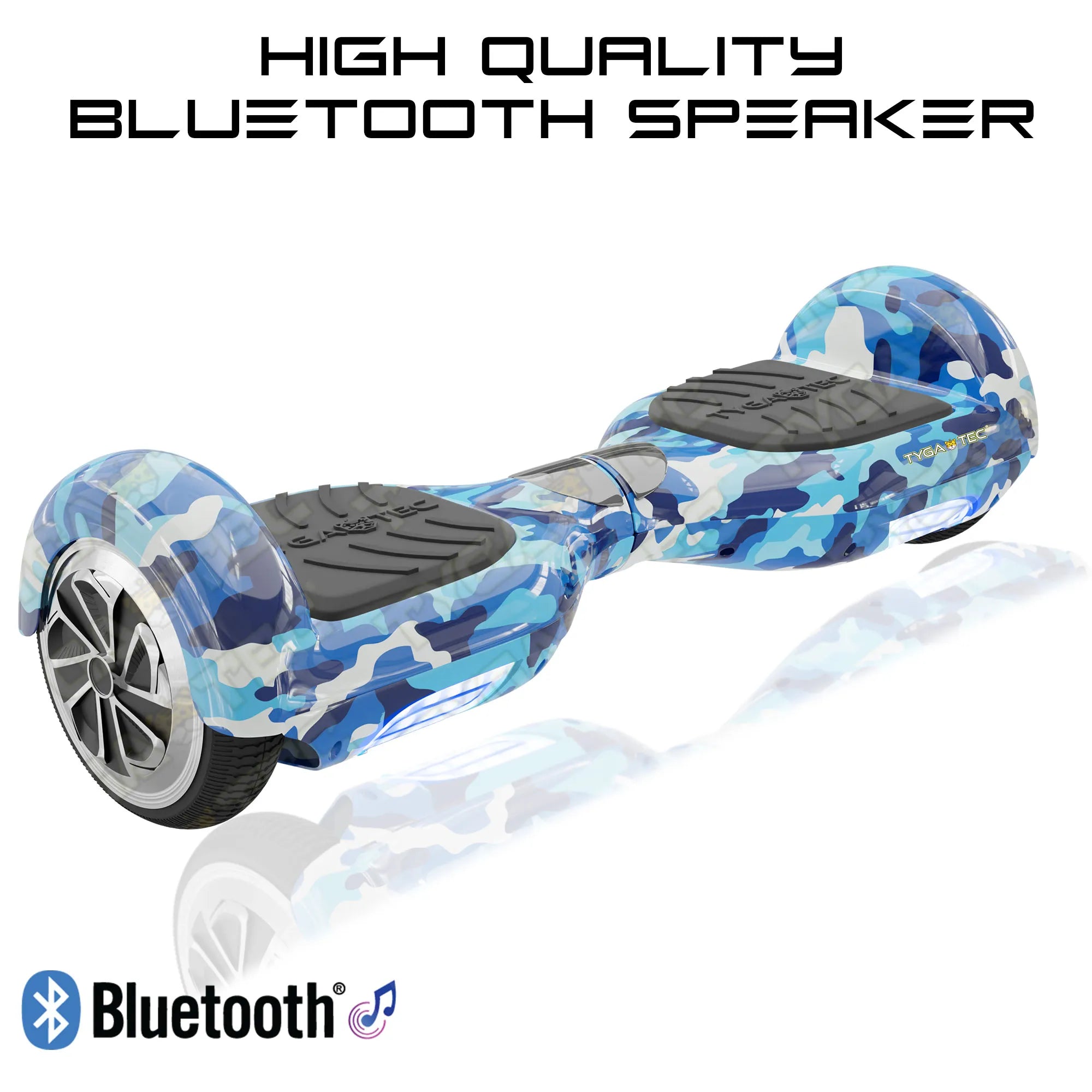 TYGATEC T2 + Auto Balancing Hoverboard App Connectivity - Military Blue