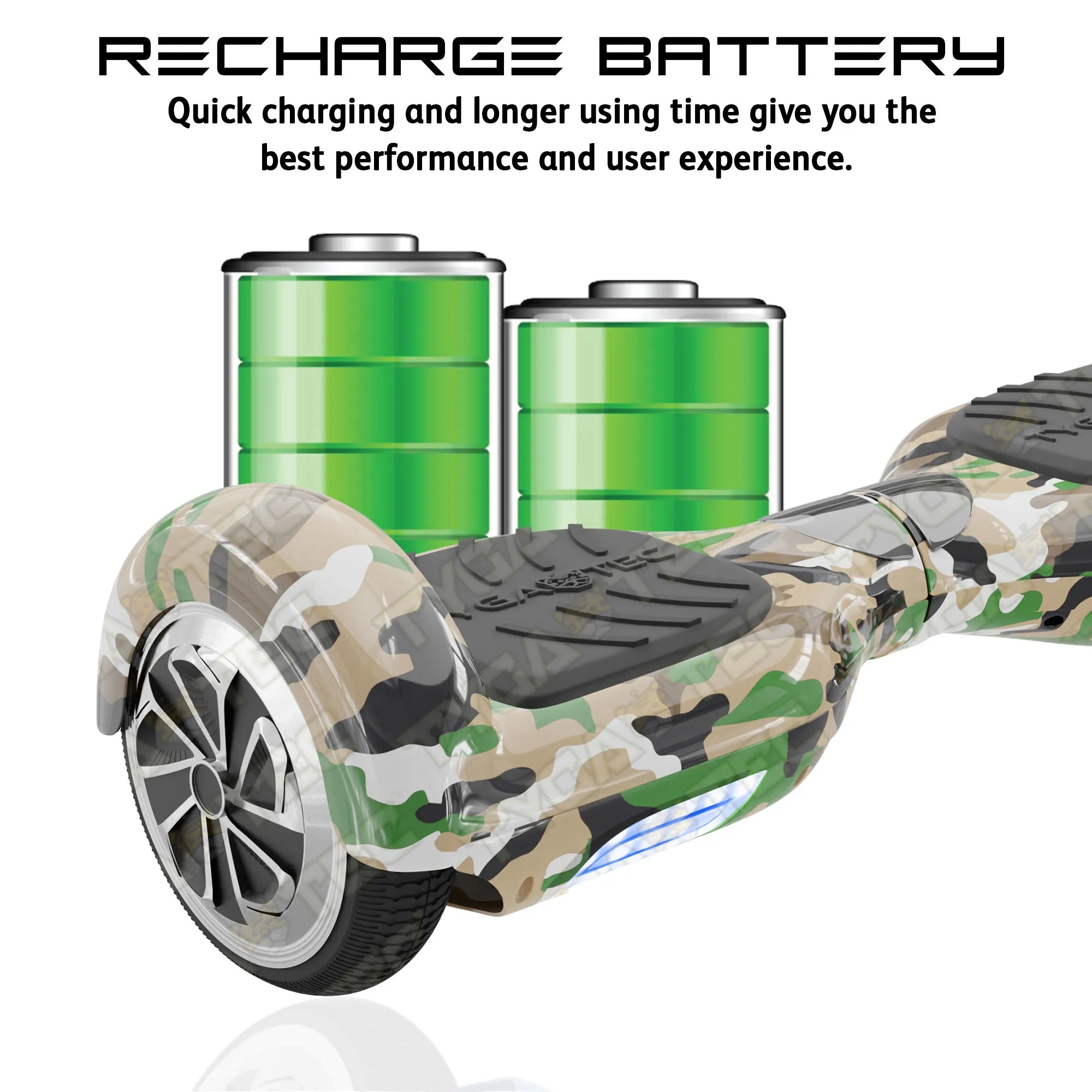 TYGATEC T2 Auto Balancing Hoverboard - Military Green