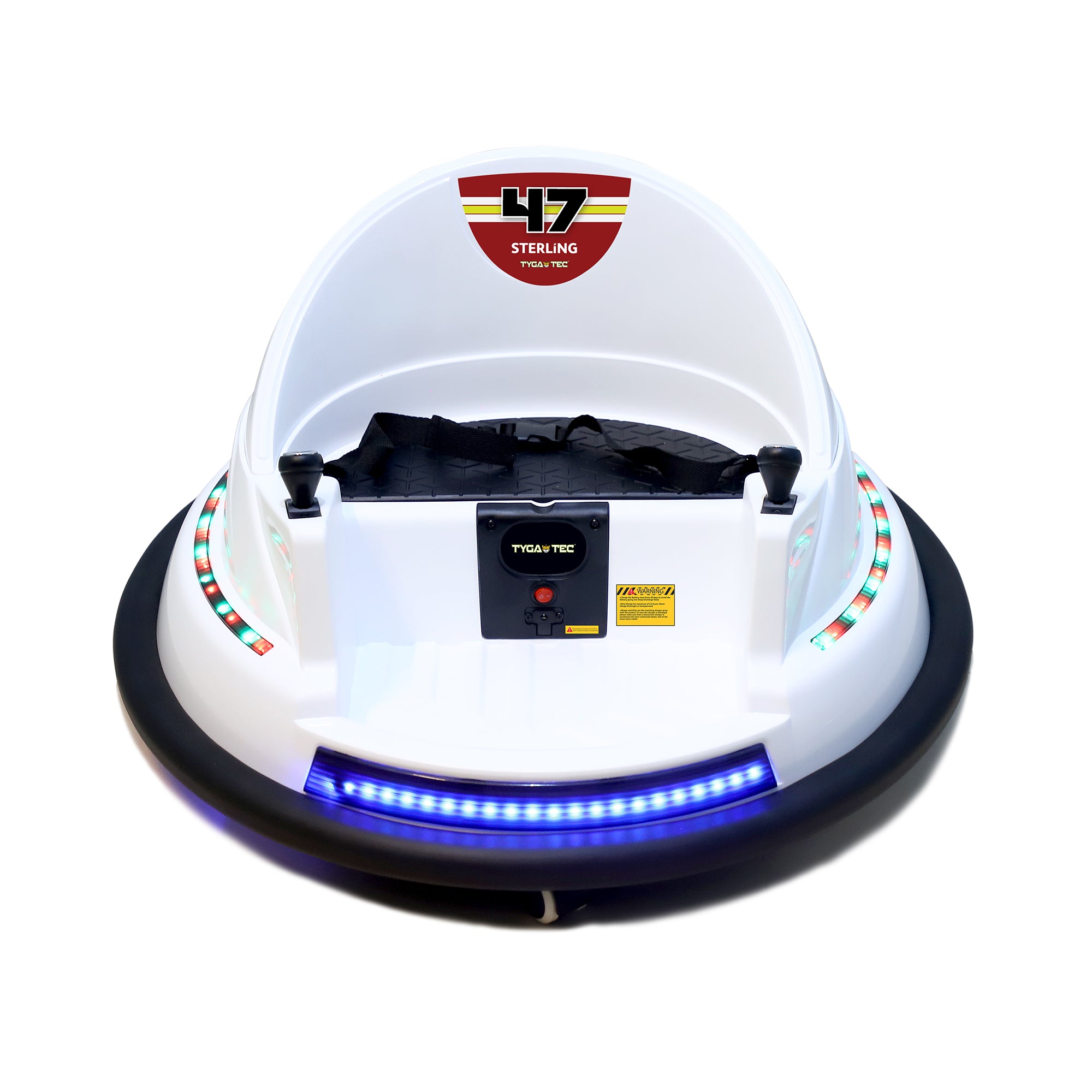 Tygatec electric Bumper Car for Kids &Toddlers with LED Lights and 360 degree Spin ( White Color )