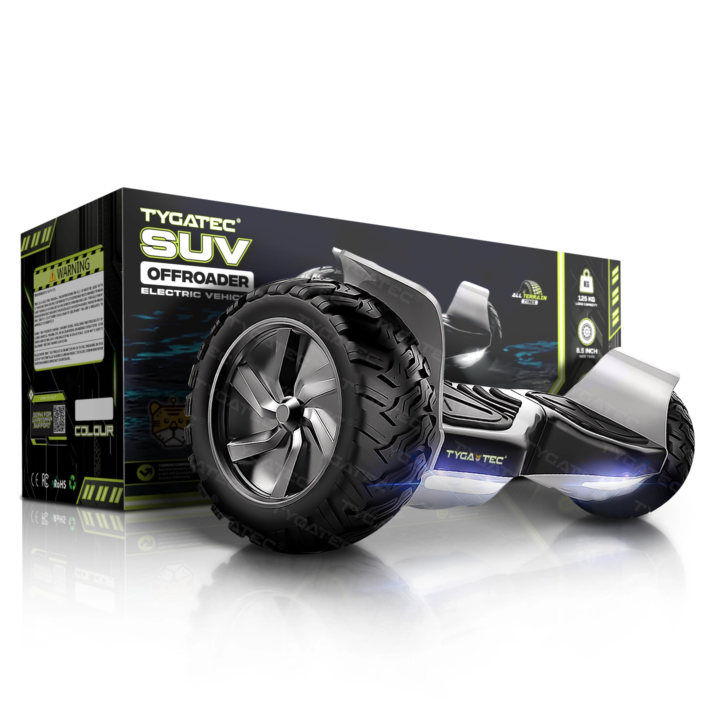 TYGATEC T6 + Off-Road SUV Hoverboard APP CONNECTIVITY (Black Color)