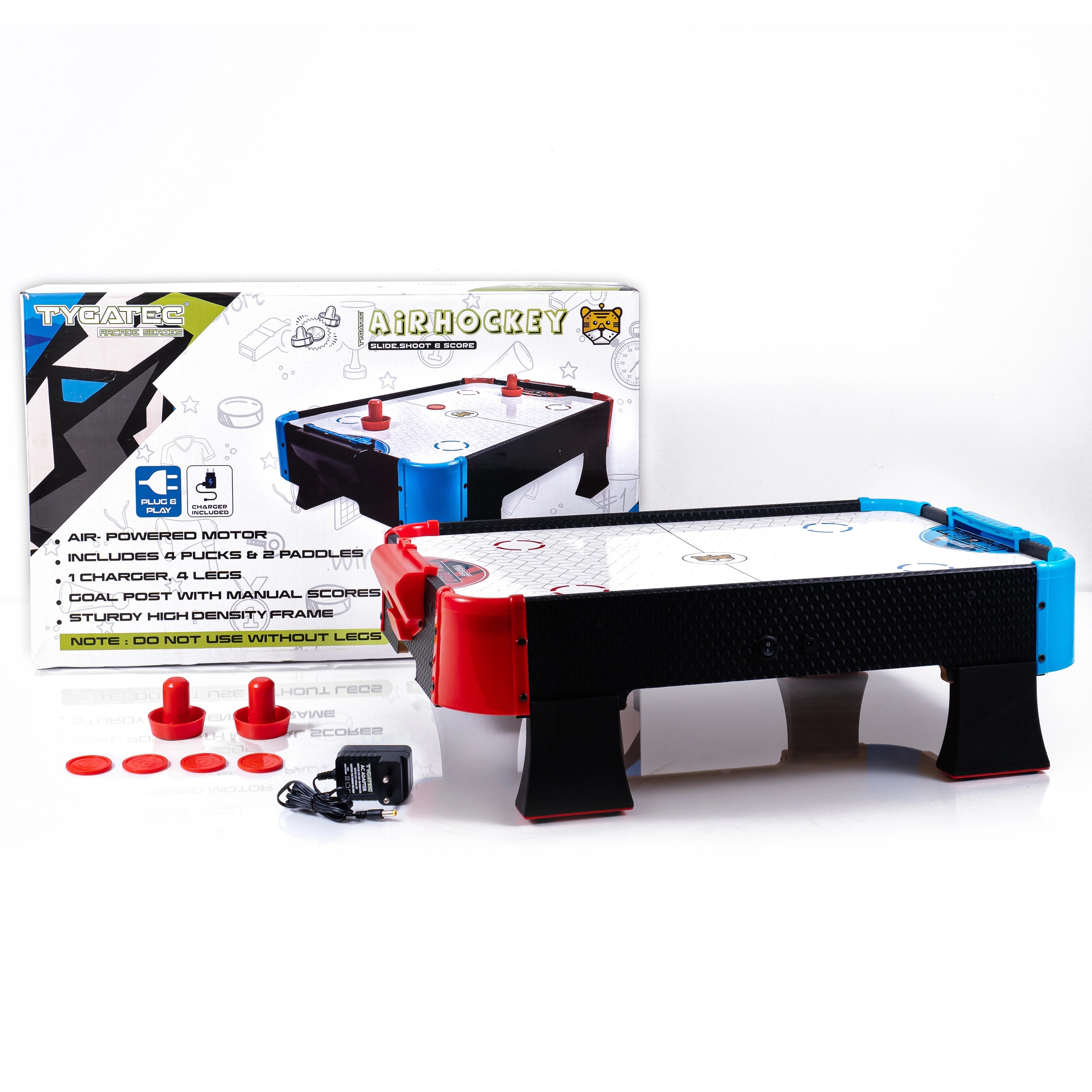 TYGATEC- Air Hockey Table Top Indoor Game for Kids with Score Counter | Gift for Children Ages 3+