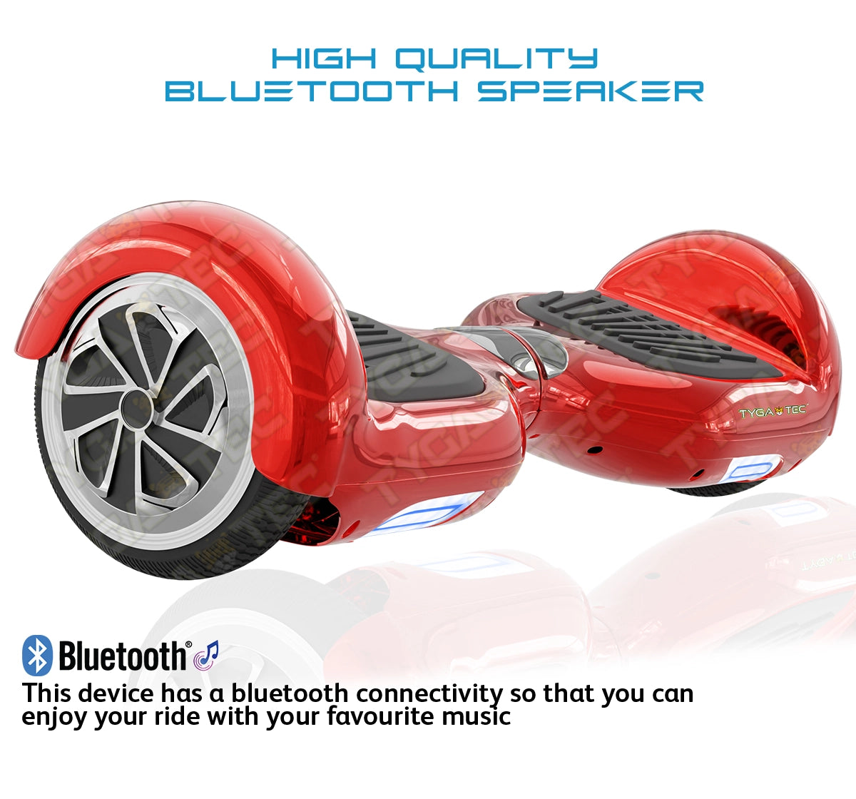 Tygatec T1 ECO - Self Balancing Electric Hoverboard (Red Color)