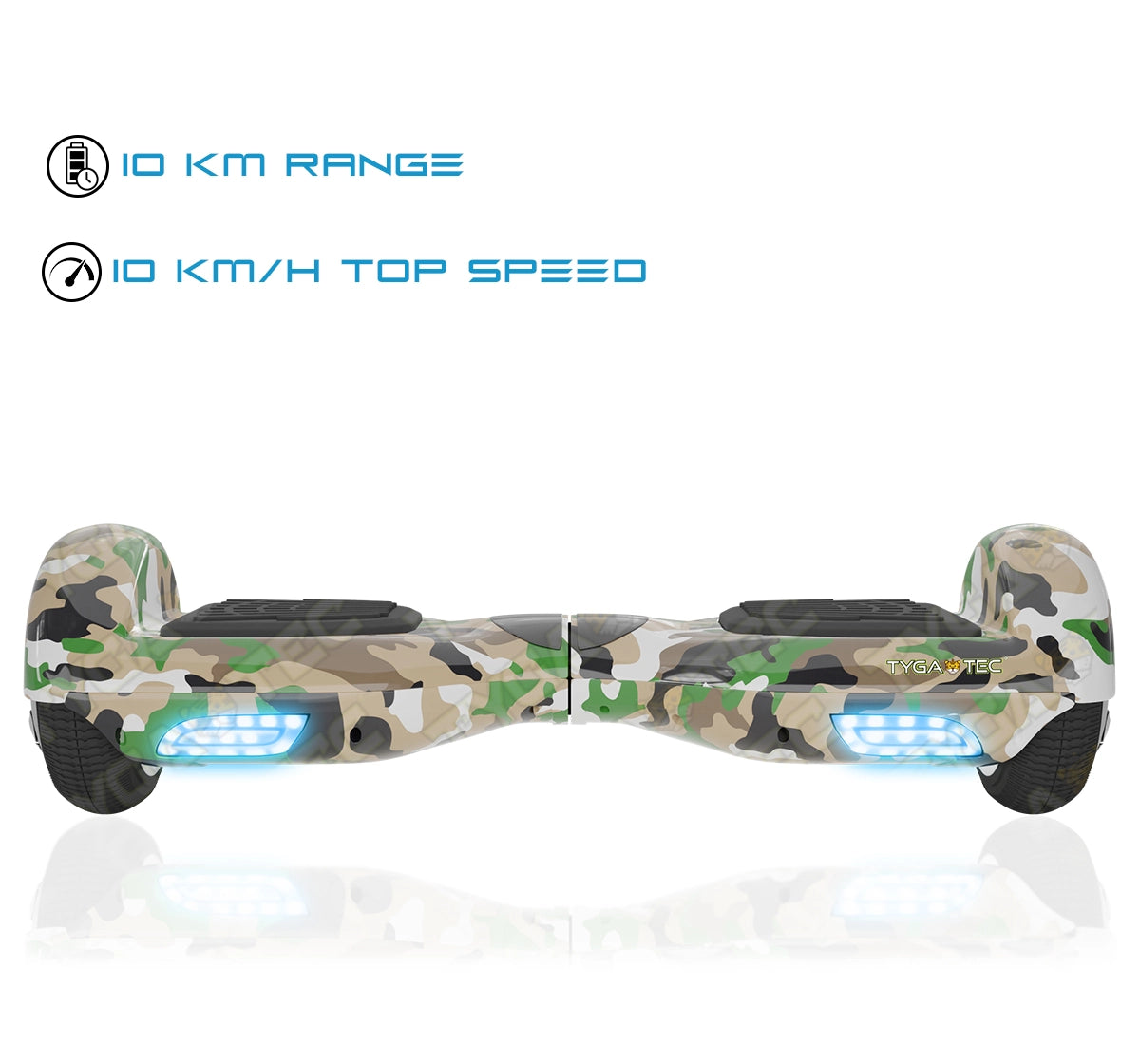 Tygatec T1 ECO - Self Balancing Electric Hoverboard (Military green)