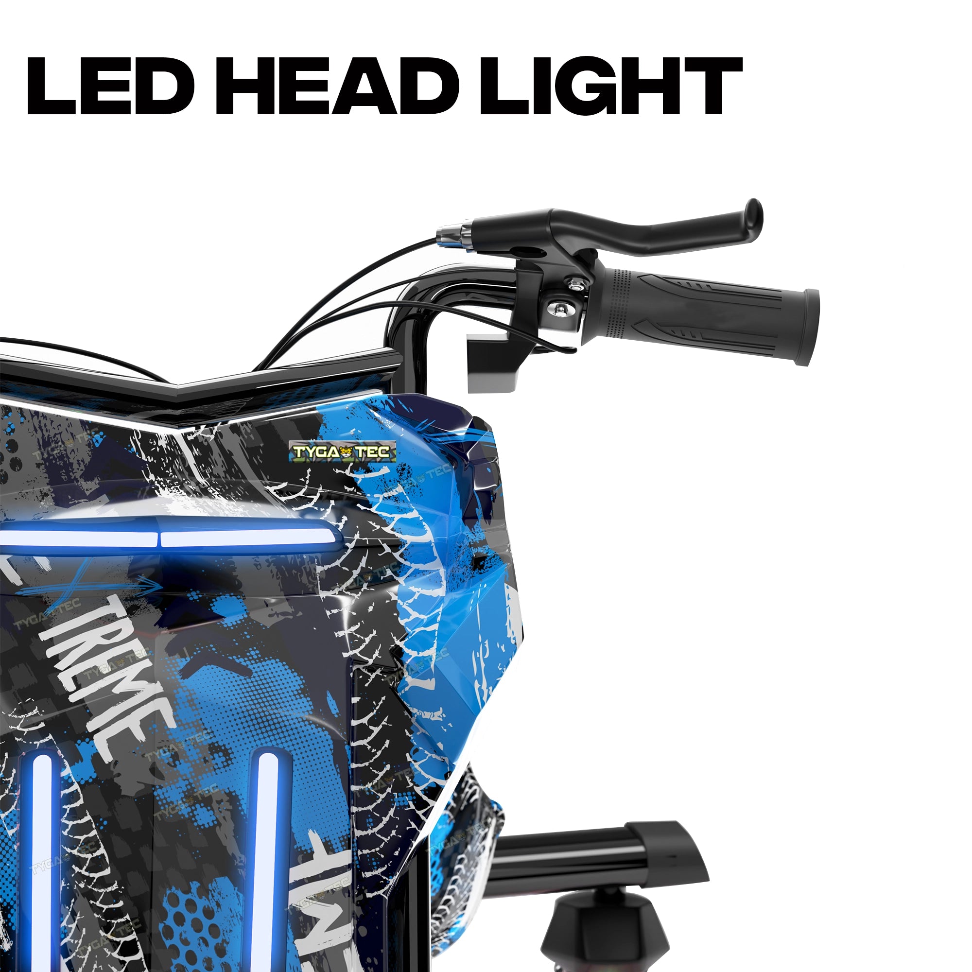 TYGATEC T9 3 WHEEL ELECTRIC 360 DRIFT SCOOTER FOR KIDS AND ADULTS WITH LED LIGHT AND BLUETOOTH (Extreme Blue color)