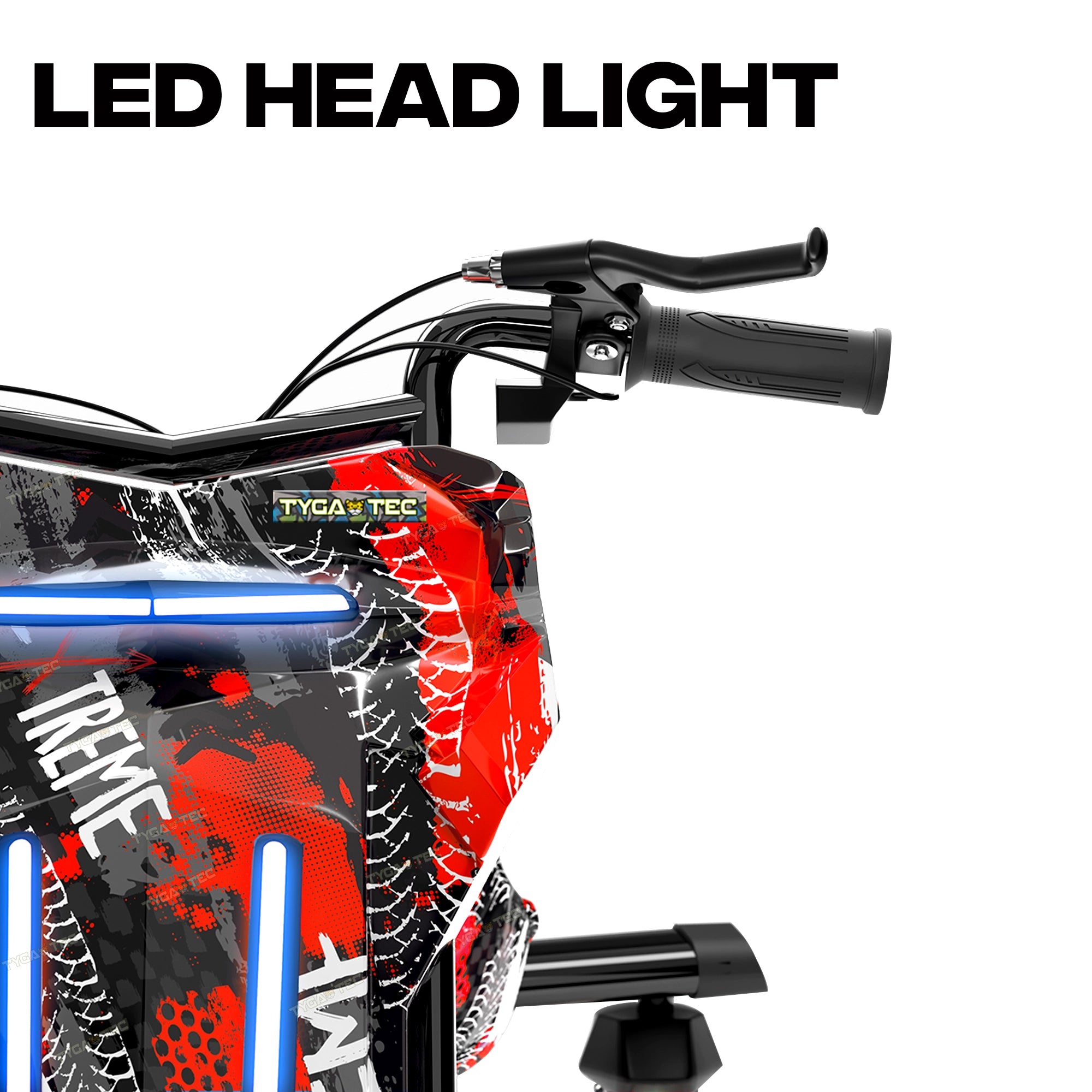 TYGATEC T9 3 WHEEL ELECTRIC 360 DRIFT SCOOTER FOR KIDS AND ADULTS WITH LED LIGHT AND BLUETOOTH (Extreme Red color)